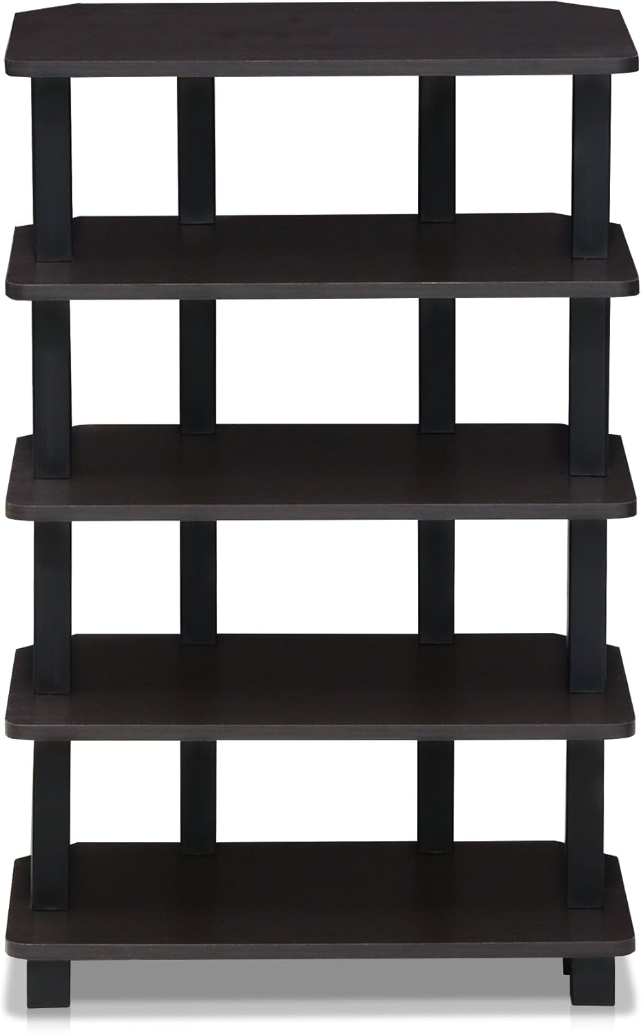 Furinno Turn-N-Tube 5-Tier Corner Shelf Espresso Black