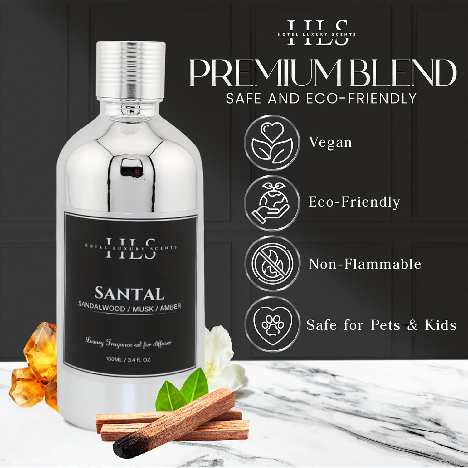 Santal Essential Oils for Diffusers - 100ml Luxury Blend