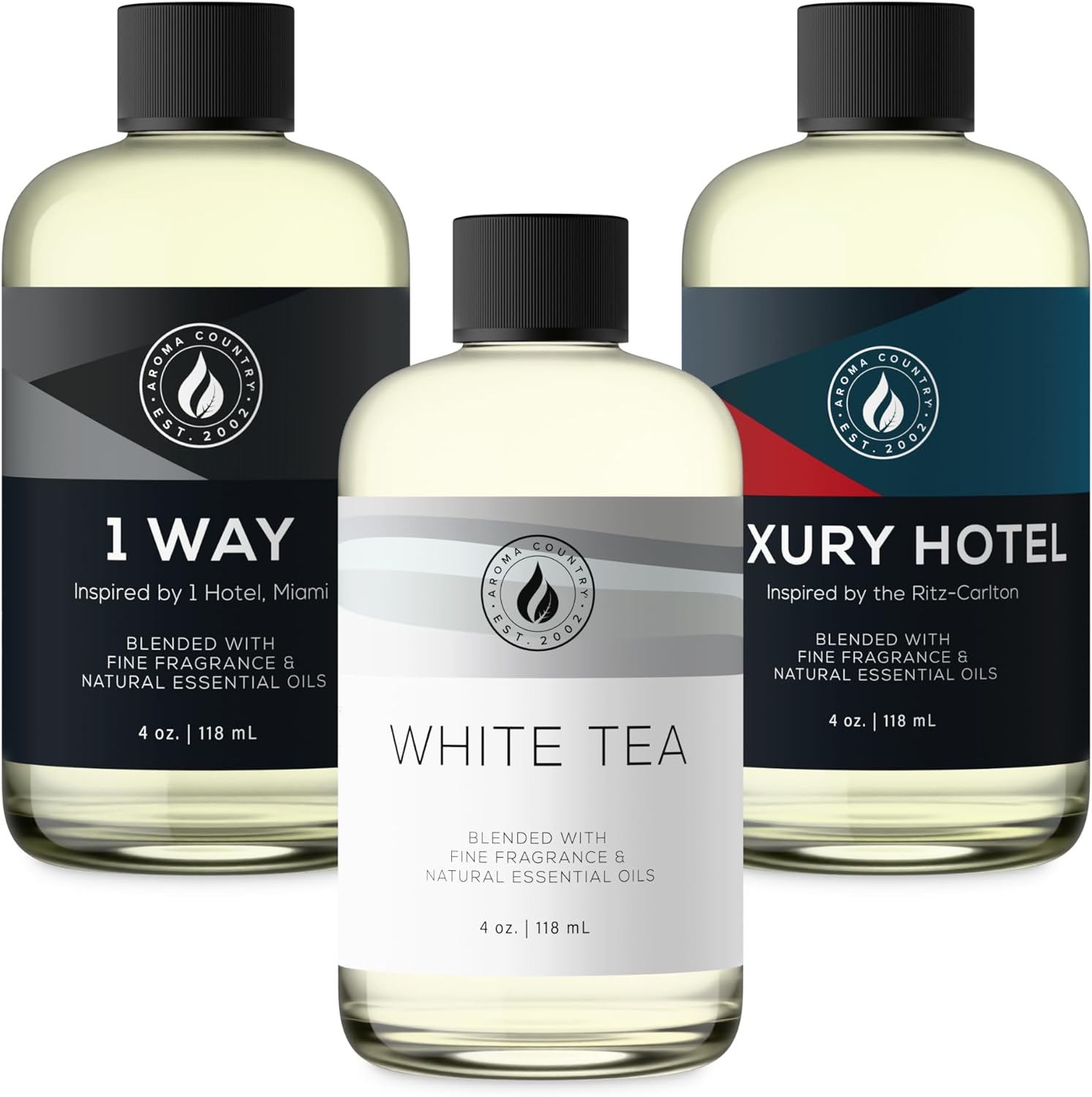 Aroma Country Luxury Hotel Scent Set White Tea 1 Way and Luxury Hotel 4oz