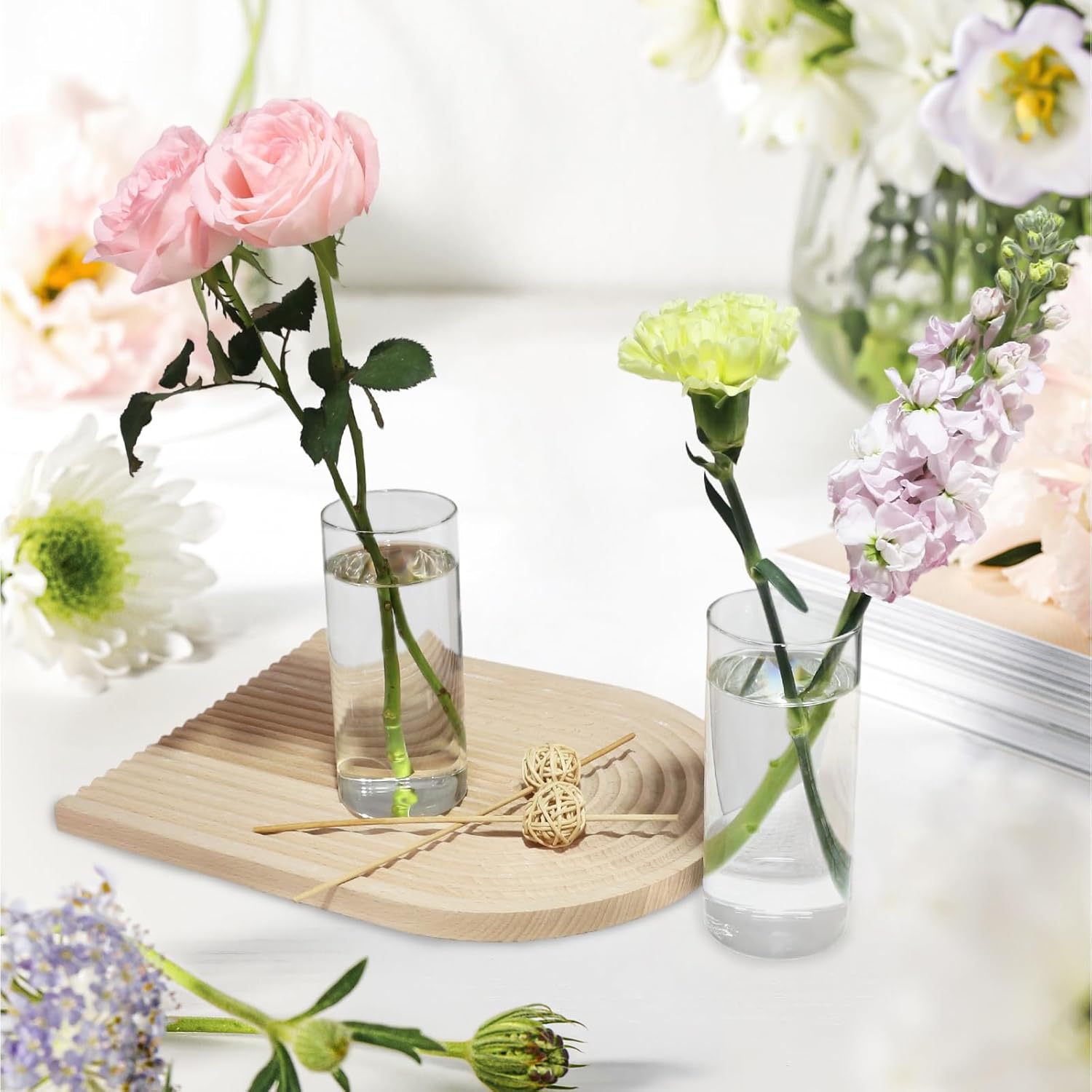 Tall 59 Inch Clear Glass Cylinder Vase for Home Decor