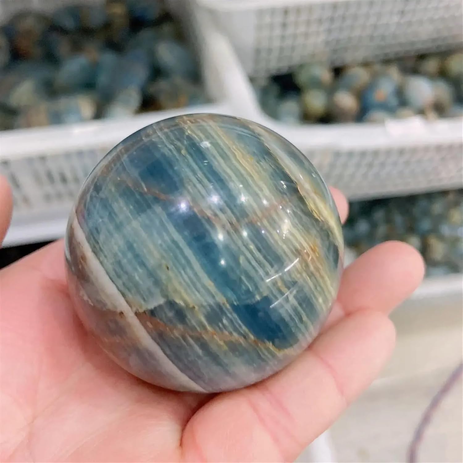 AtkitS Natural Stone Crystal Ball Chakra Energy Decor