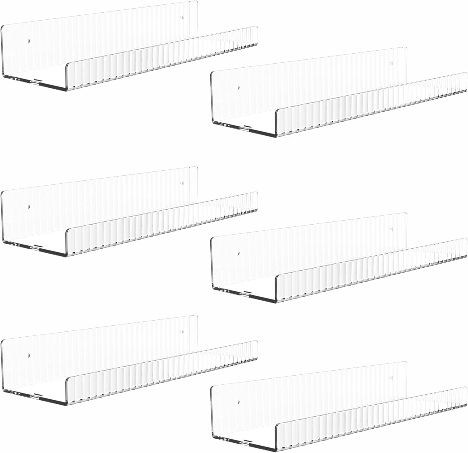 Cq Acrylic Clear Floating Shelves Set of 6