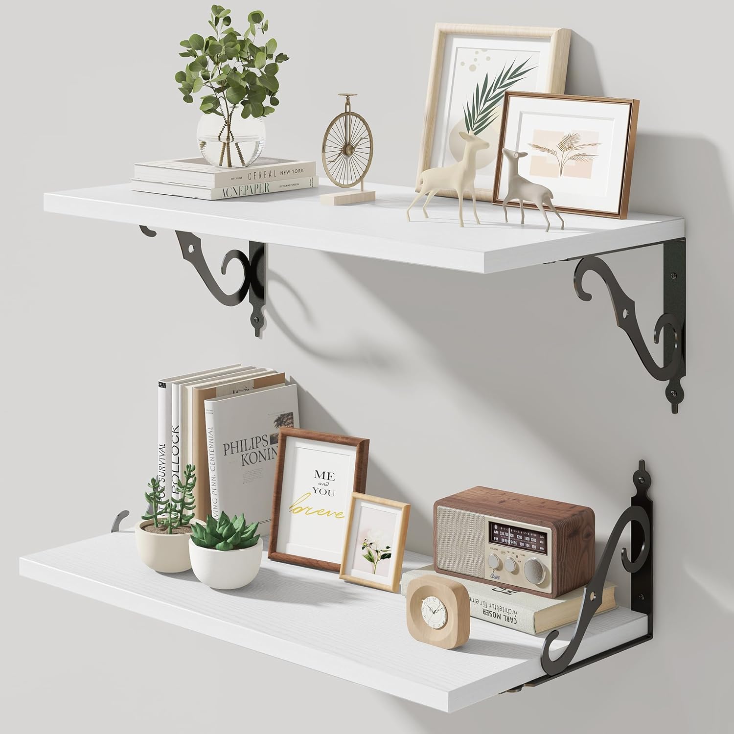 Fun Memories Floating Shelf 24W x 8D White Set of 2