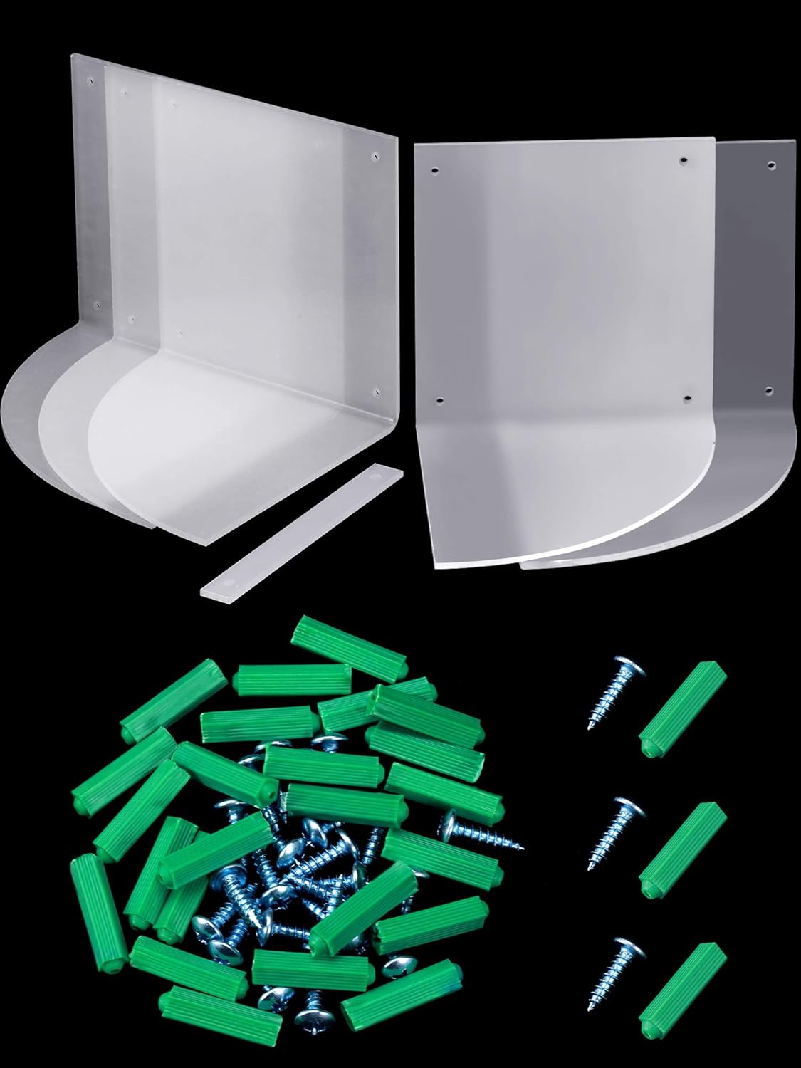 Jetec 5 Tier Corner Shelf Wall Mount Clear Storage Organizer