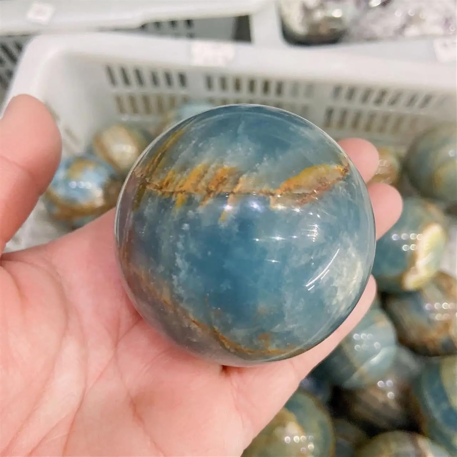 AtkitS Natural Stone Crystal Ball Chakra Energy Decor