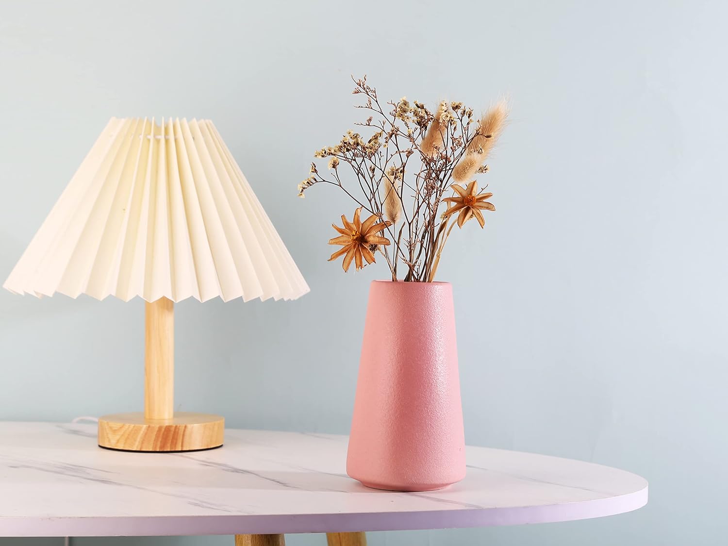 HUPADOBIL Small Pink Ceramic Vase Modern Decor