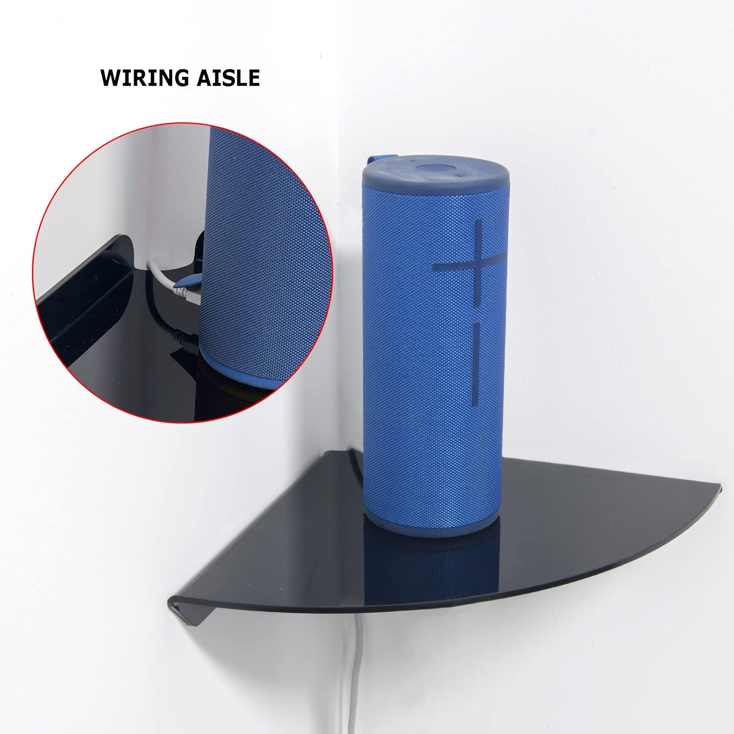 Cosmos Floating Corner Shelves 2 Pcs Solid Black