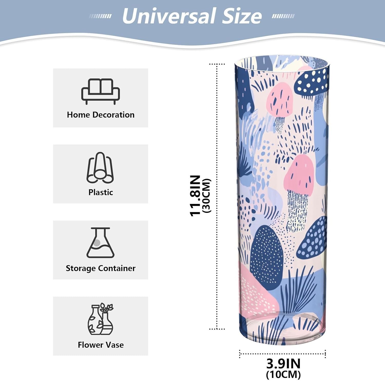 Pastel Mushroom Floating Candle Holder 118 x 39 Inch Decorative Vase