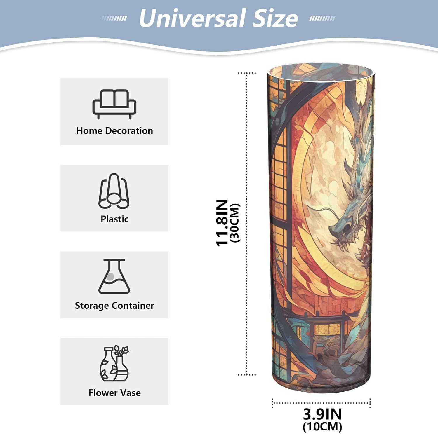 Cool Japanese Anime Dragon Flower Vase 118 x 39 Inch