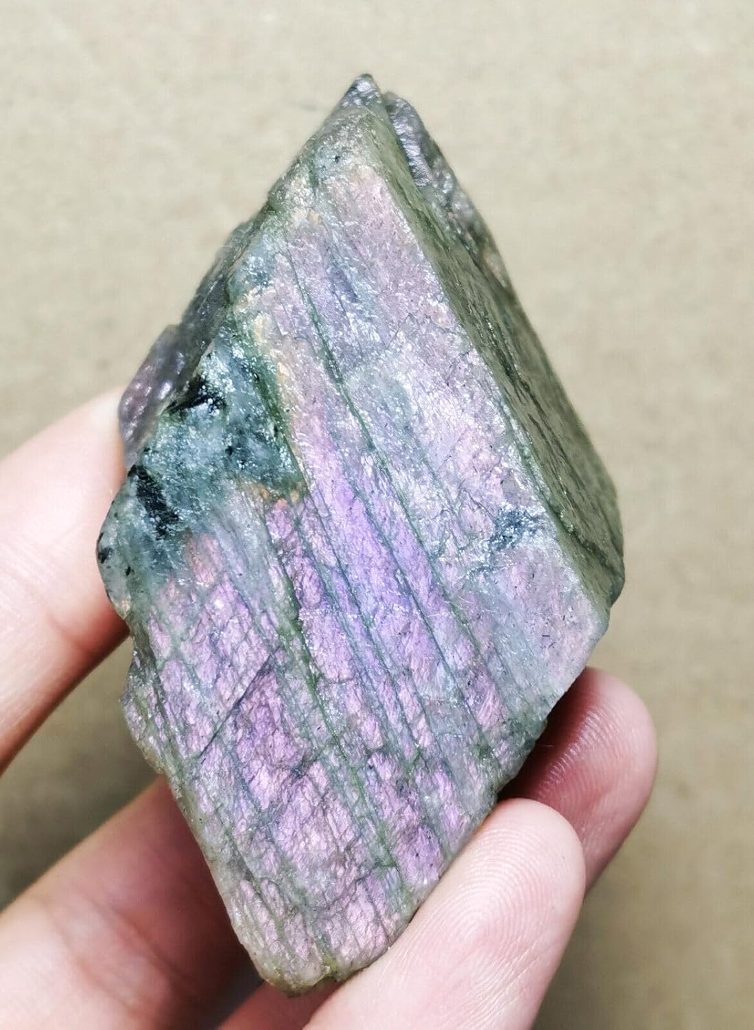 Nice Purple Flash Labradorite Slab Reiki Stone L4009