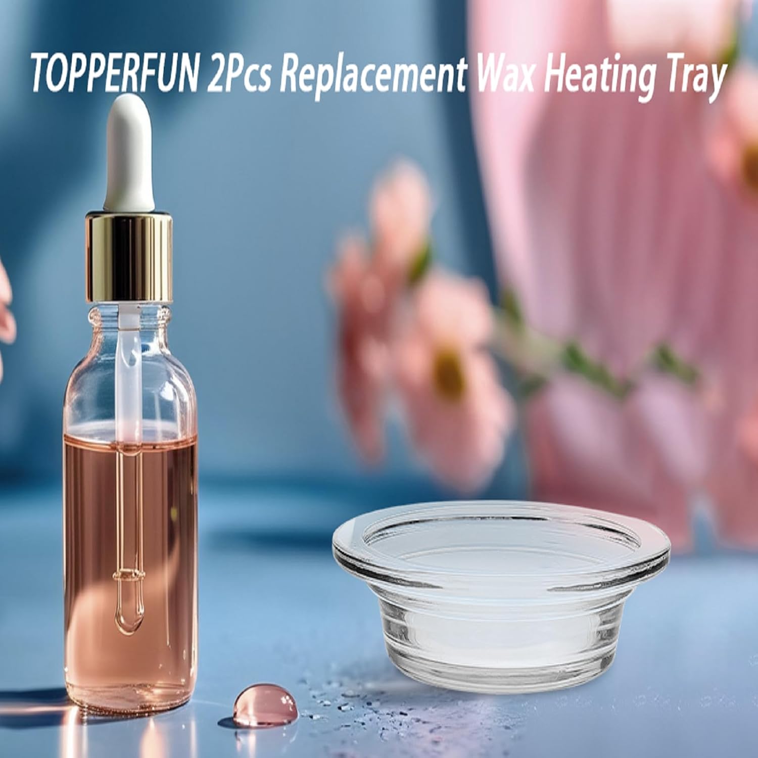 2Pcs Glass Wax Heating Replacement Tray for Aromatherapy Lamps