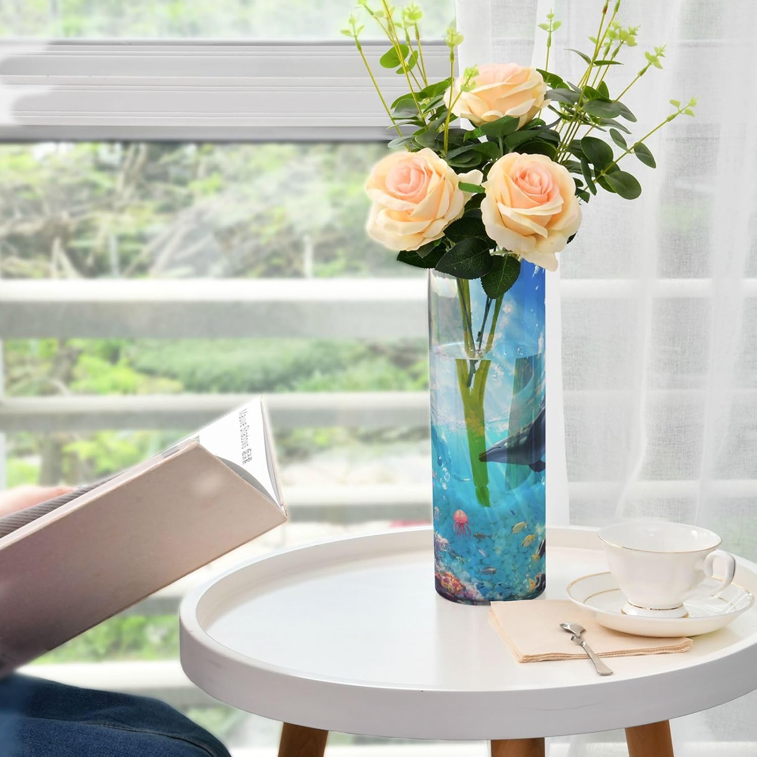 Blue Whale 13 Plastic Flower Vase 118 x 39 Inch Decorative