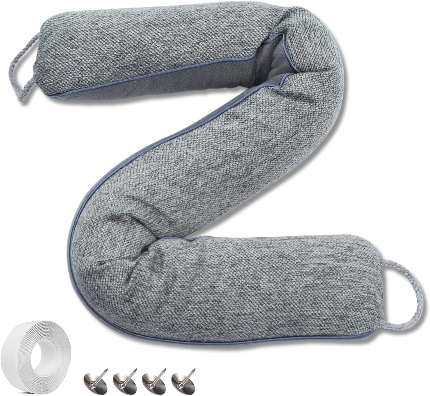 36 Inch Weighted Door Draft Stopper Grey Noise Blocker Dustproof