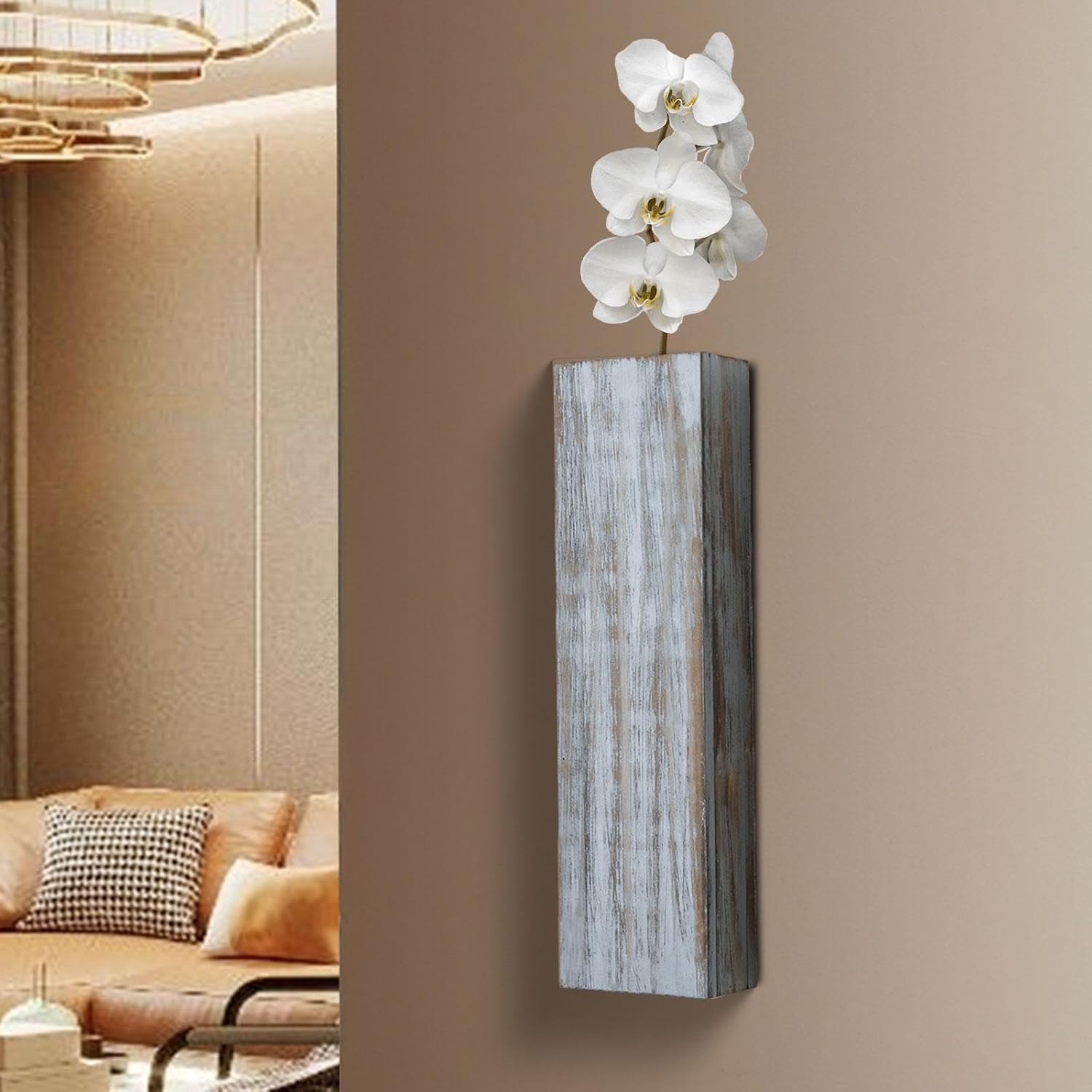 Bothyi Wooden Hanging Planter for Indoor Plants and Dried Flowers