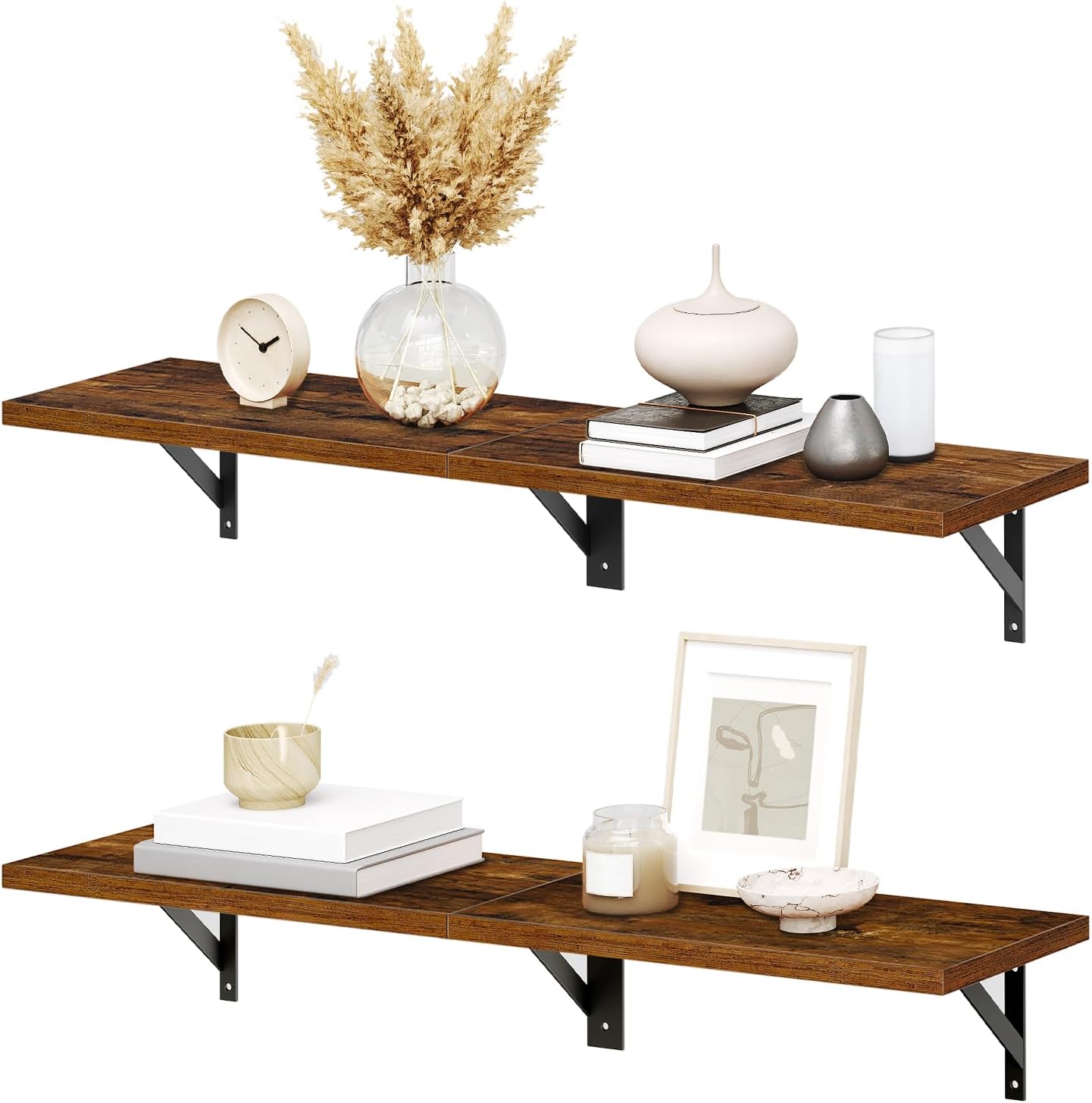 HOOBRO Floating Shelves Set of 2 30 Inch Wall Mount