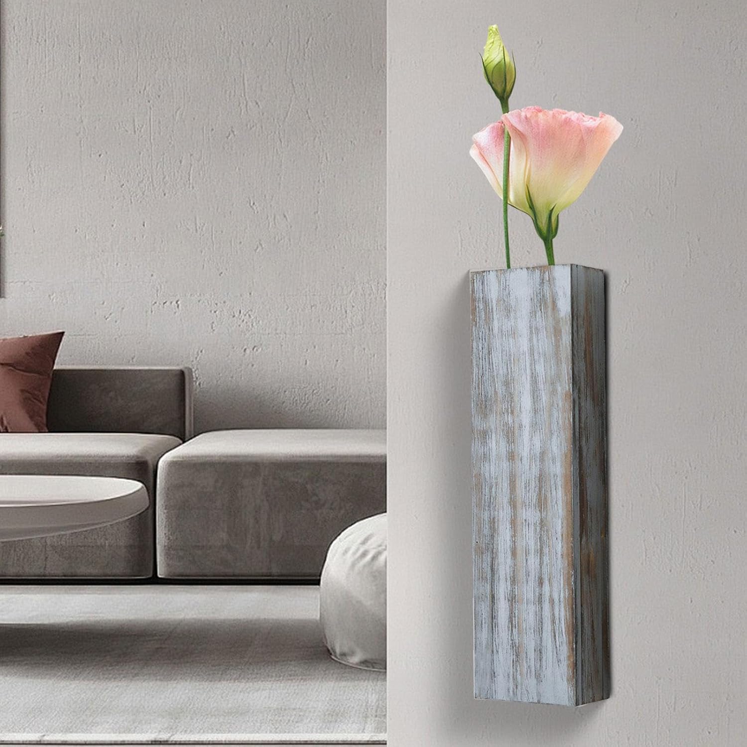 Bothyi Wooden Hanging Planter for Indoor Plants and Dried Flowers
