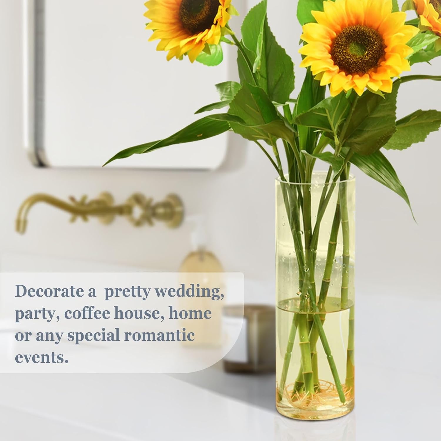 Custom Light Yellow Vase for Centerpieces and Home Decor