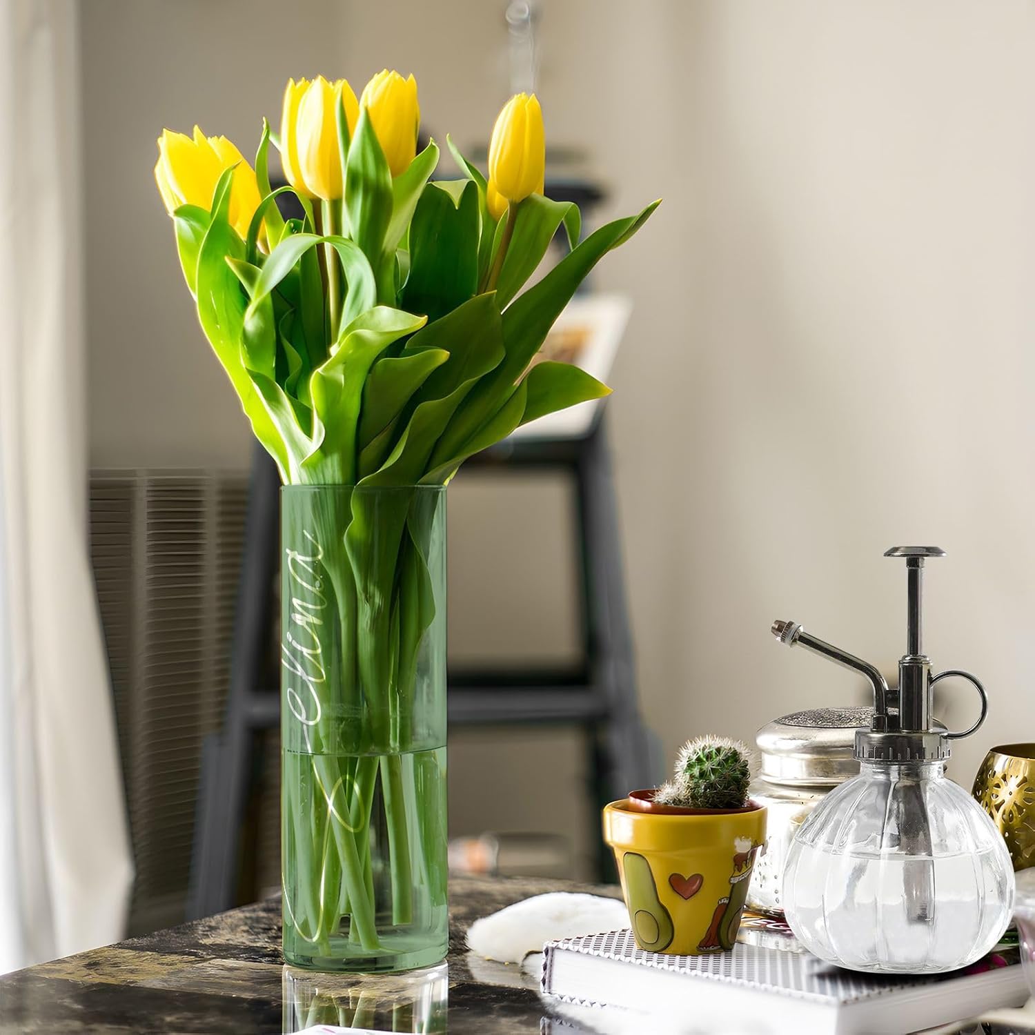 Custom Sage Green Vase for Centerpieces and Decor