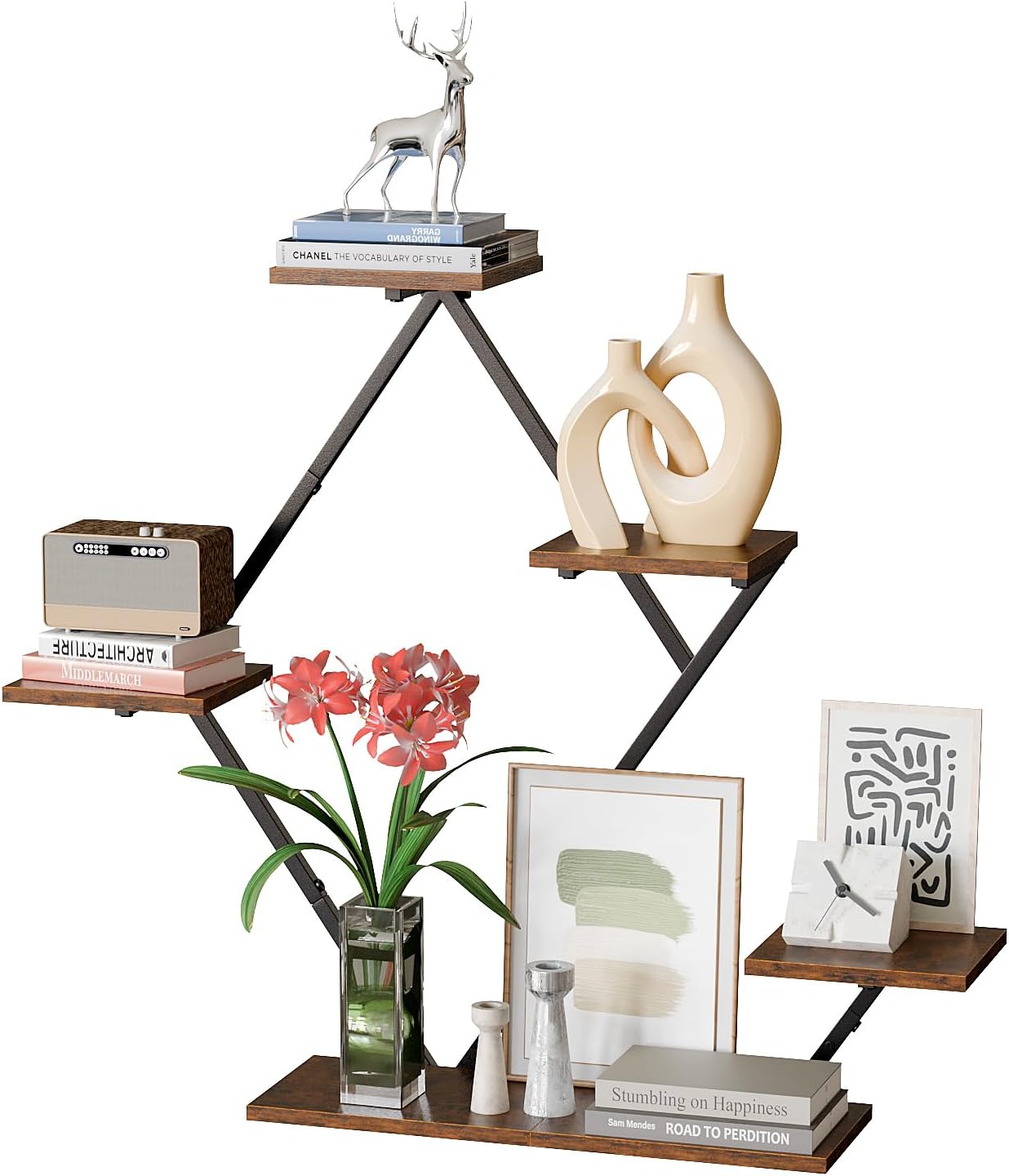 Floating Shelves for Wall Rustic Brown Black