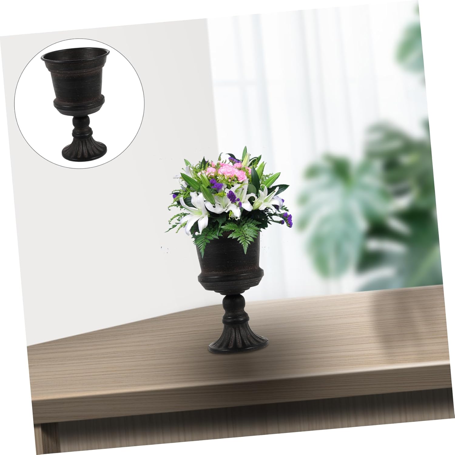 Cabilock 1Pc Metal Flower Vase for Floral Arrangements Decor