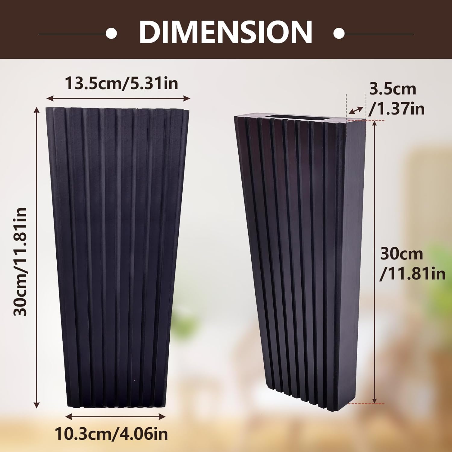 2PCS Modern Farmhouse Wall Planters for Dried Flowers and Artificial Plants