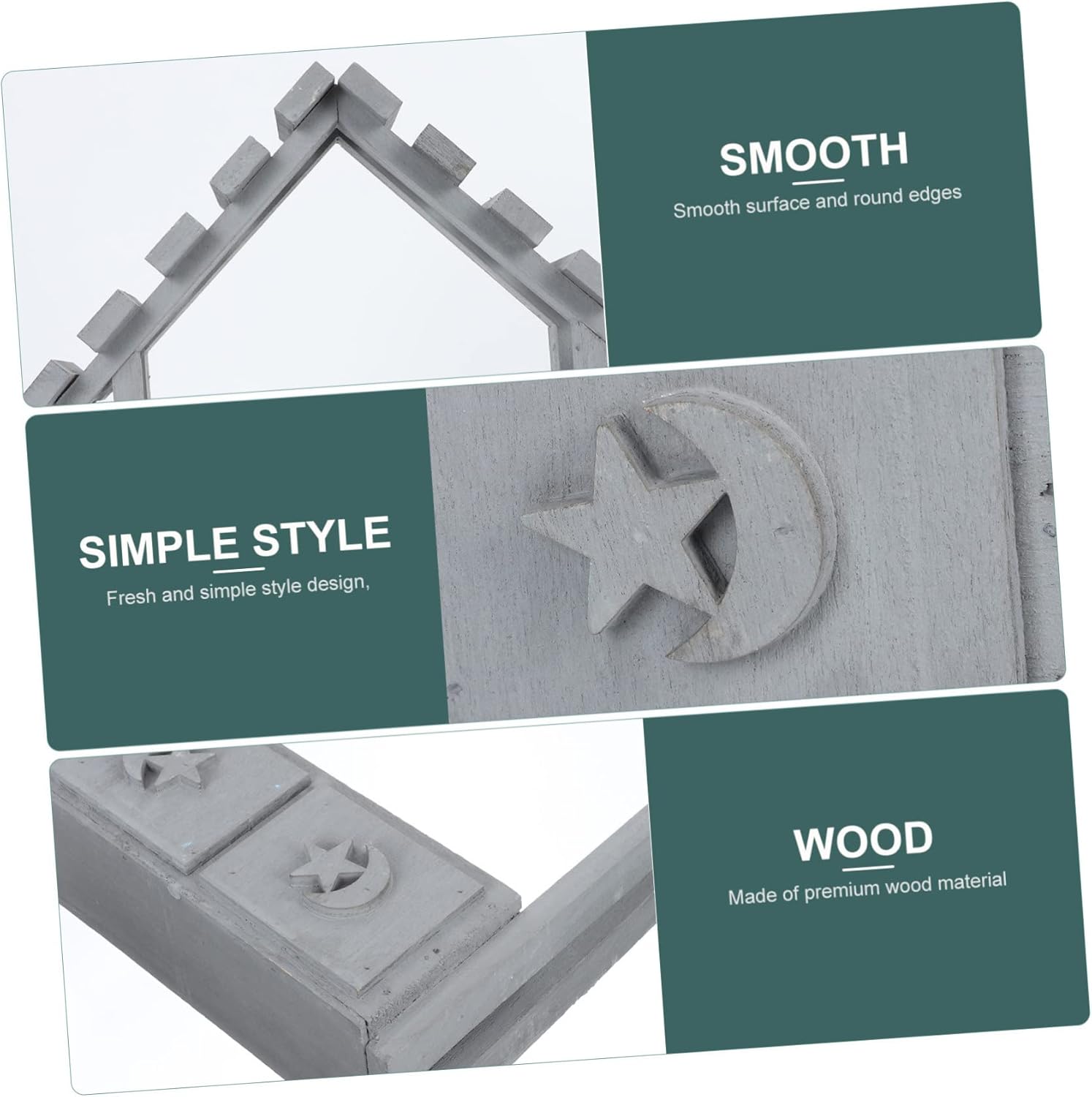 Chic Wooden Flower Pot for Dried Flowers Wall Hanging Decor