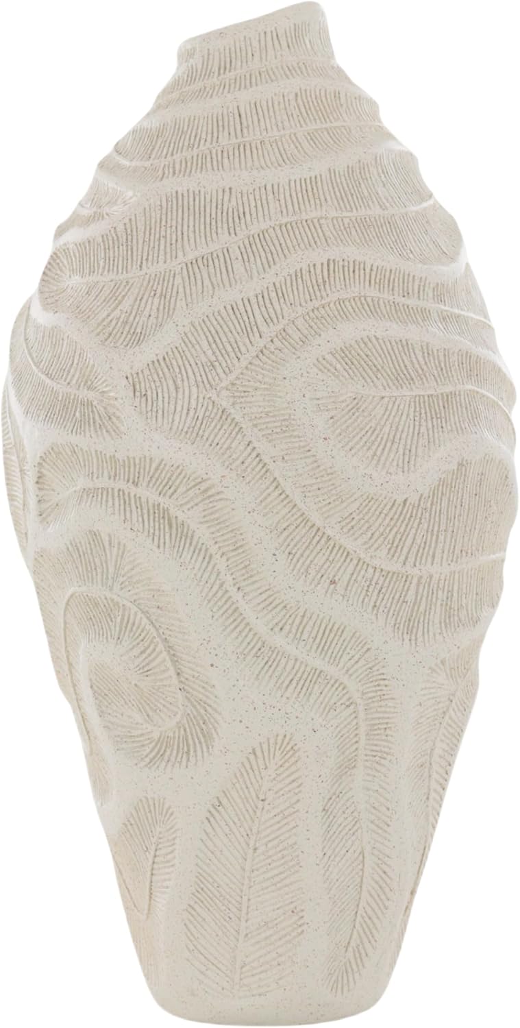 Coral Pattern Resin Art Vase with Threaded Base