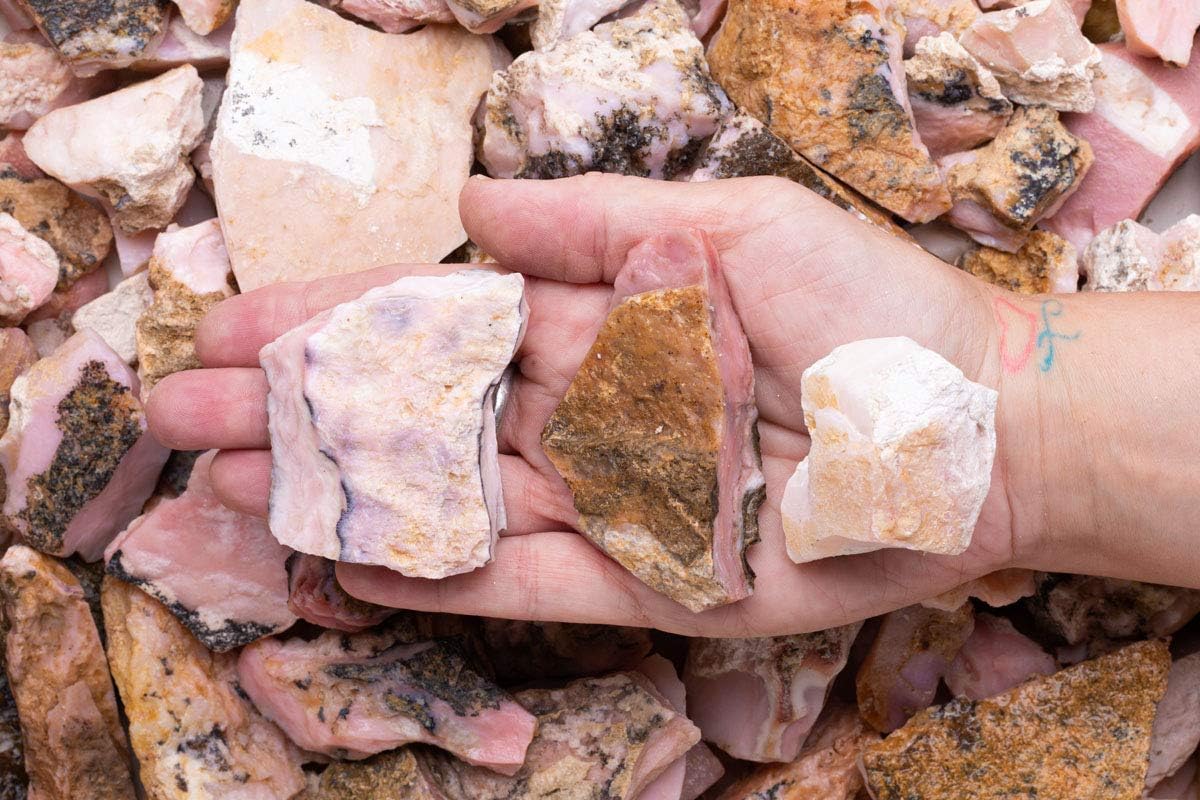 Fantasia Natural Pink Opal Rough Stones 12 lb from Peru 1
