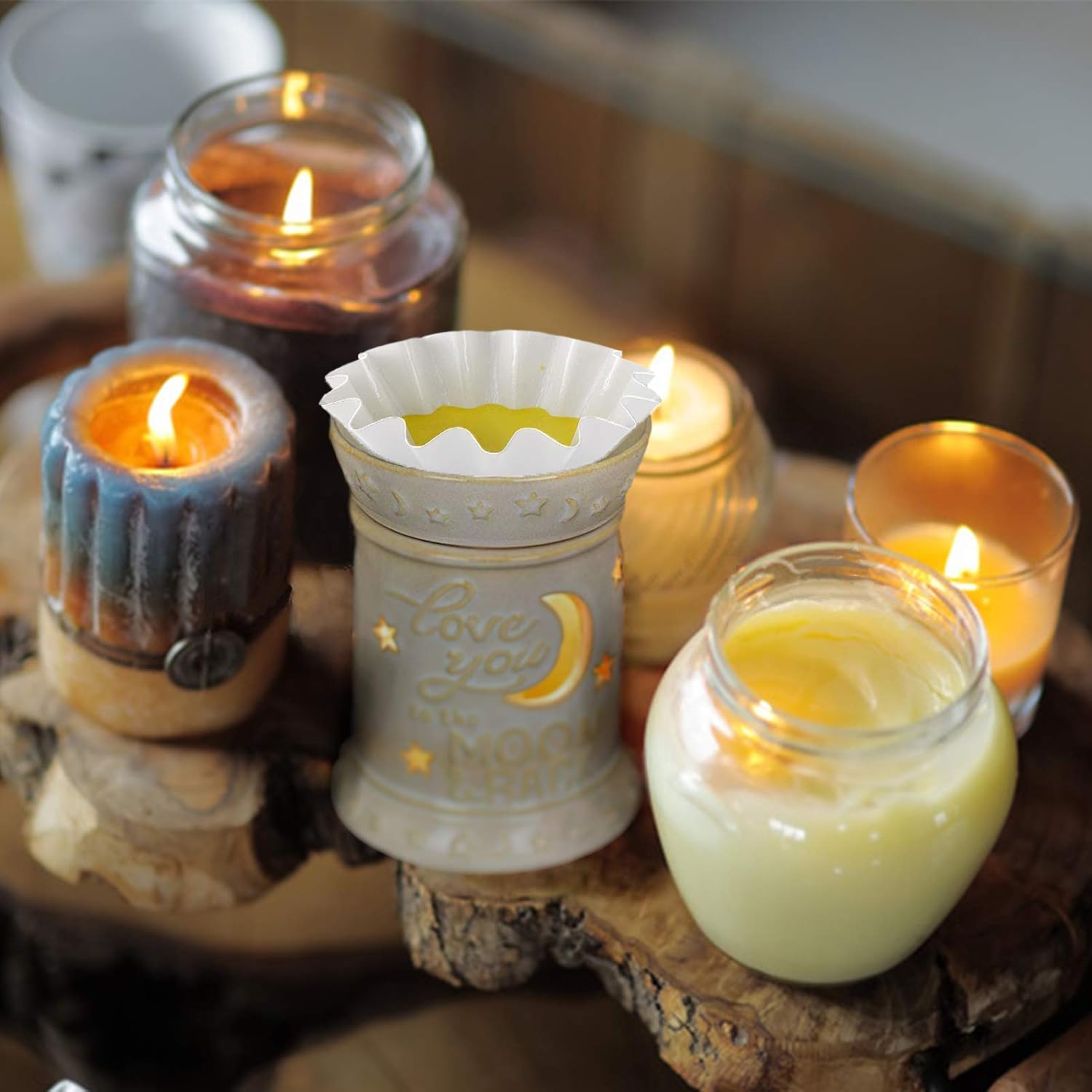 50 Wax Melt Warmer Liners - Leakproof Reusable Safe for Scented Wax Cubes