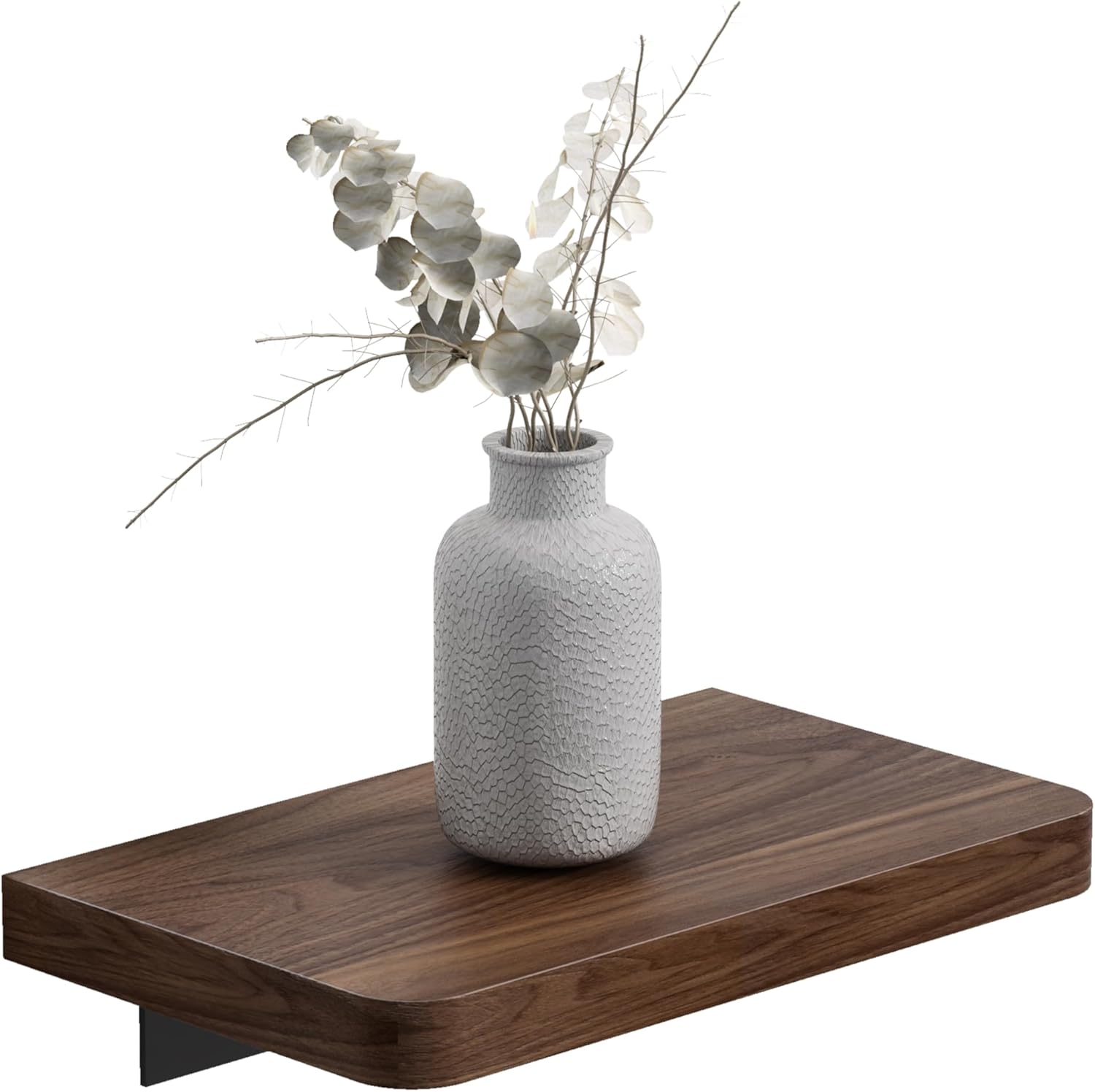 Danpoo 8 Inch Floating Walnut Shelf for Wall