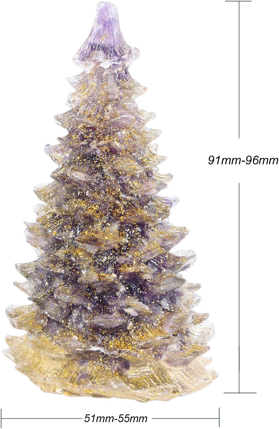 Rockcloud Amethyst Crystal Christmas Tree Desk Ornament