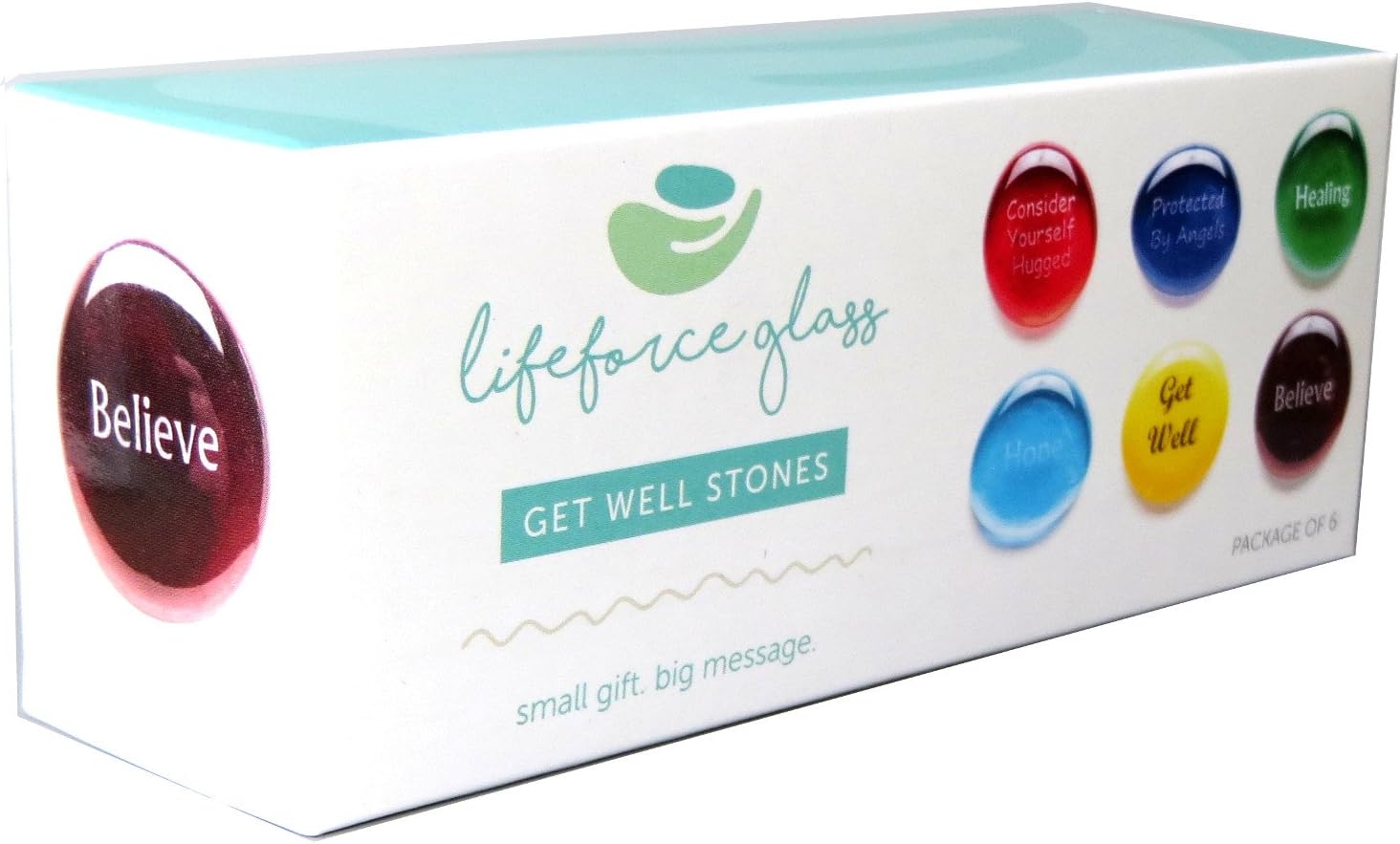 Lifeforce Glass Get Well Stones 6 Messages