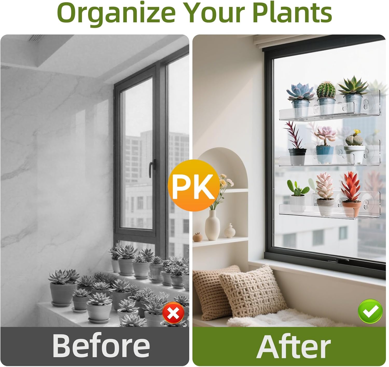 Windproof Floating Shelf Set 6 Pack for Plants and Decor