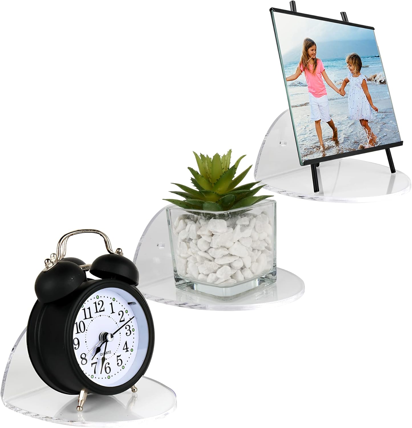 Evron Acrylic Floating Shelves Set of 2 for Wall Decor