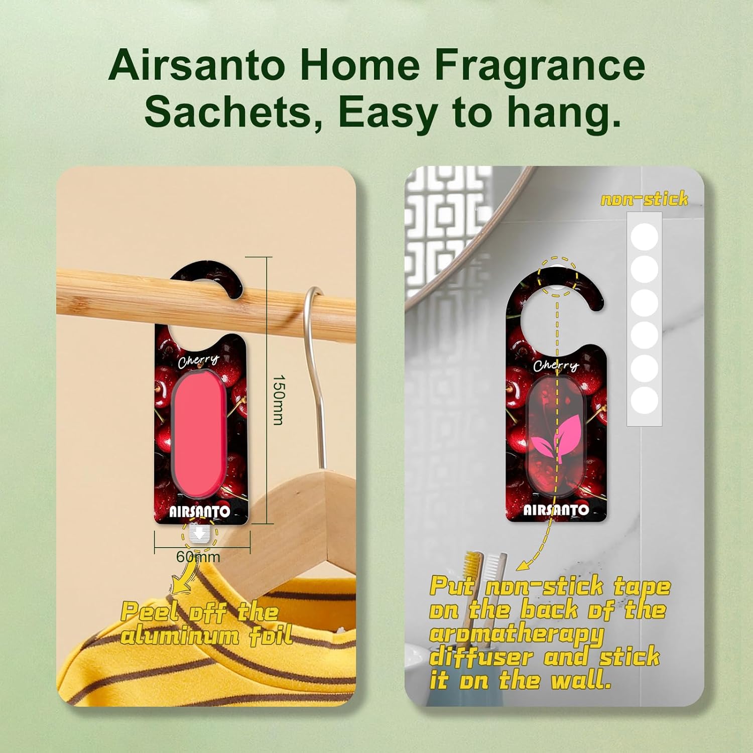 Airsanto Scented Sachets 6 Pack Mixed Scents
