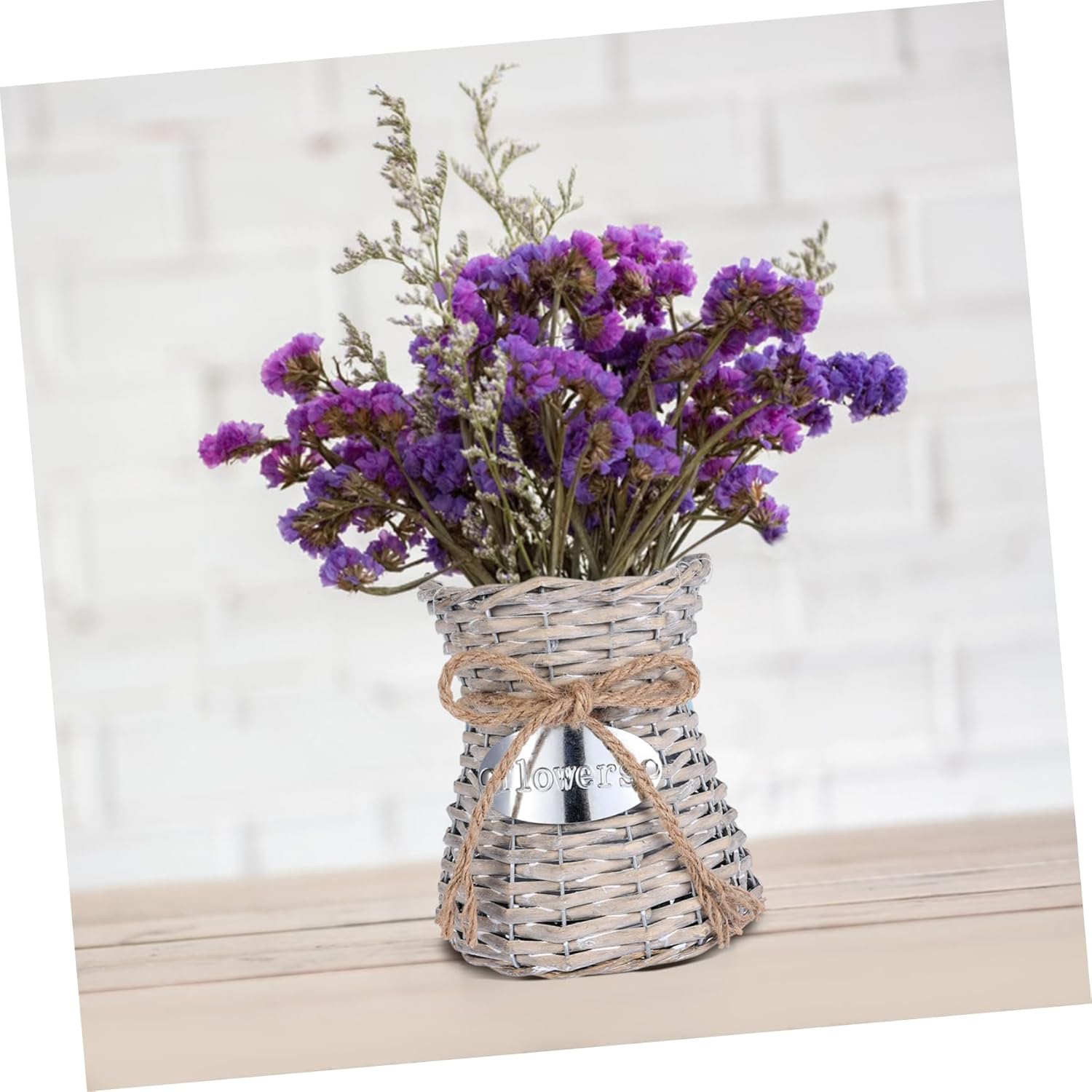 Happyyami Vintage Bamboo Woven Flower Basket for Home Decor