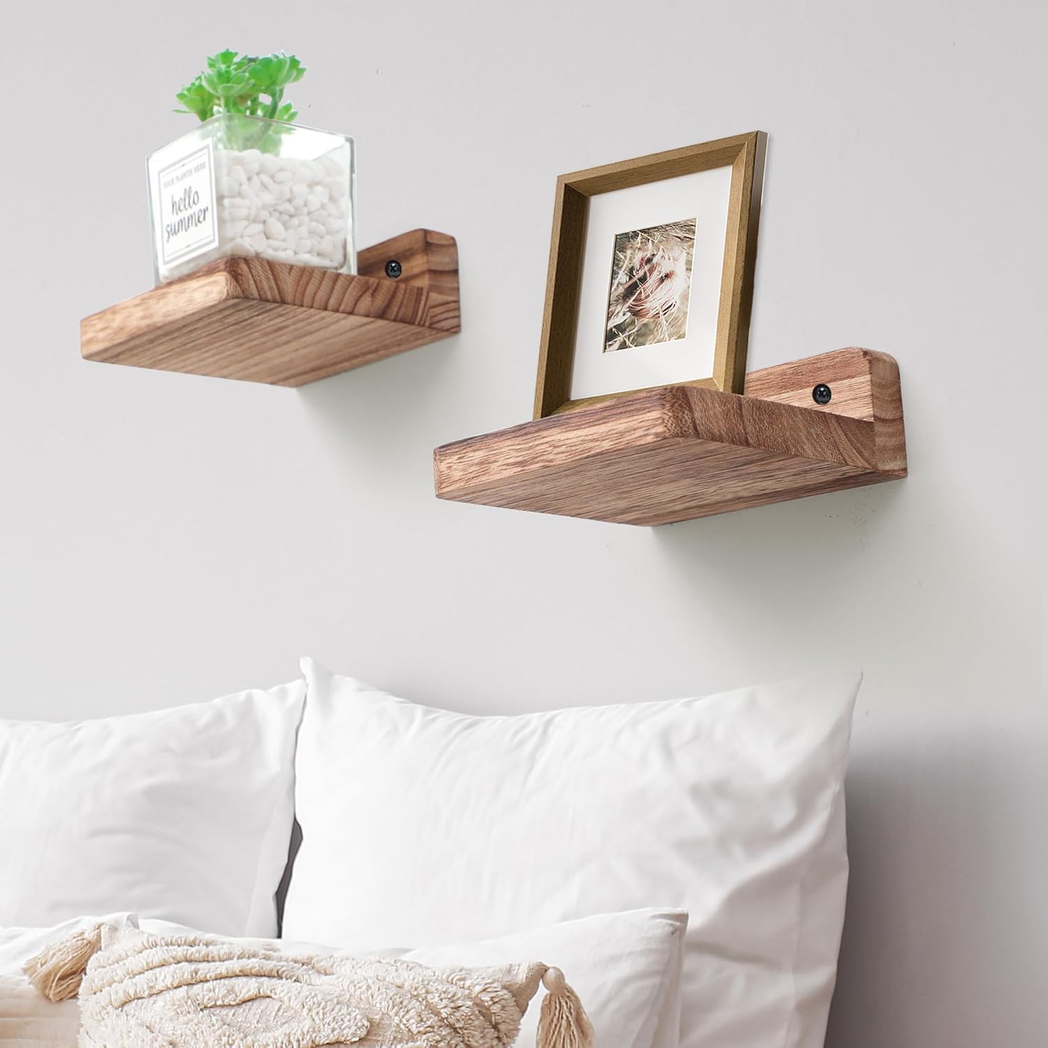 NIUBEST Small Floating Shelf 4x4 Inch Wall Display Ledges