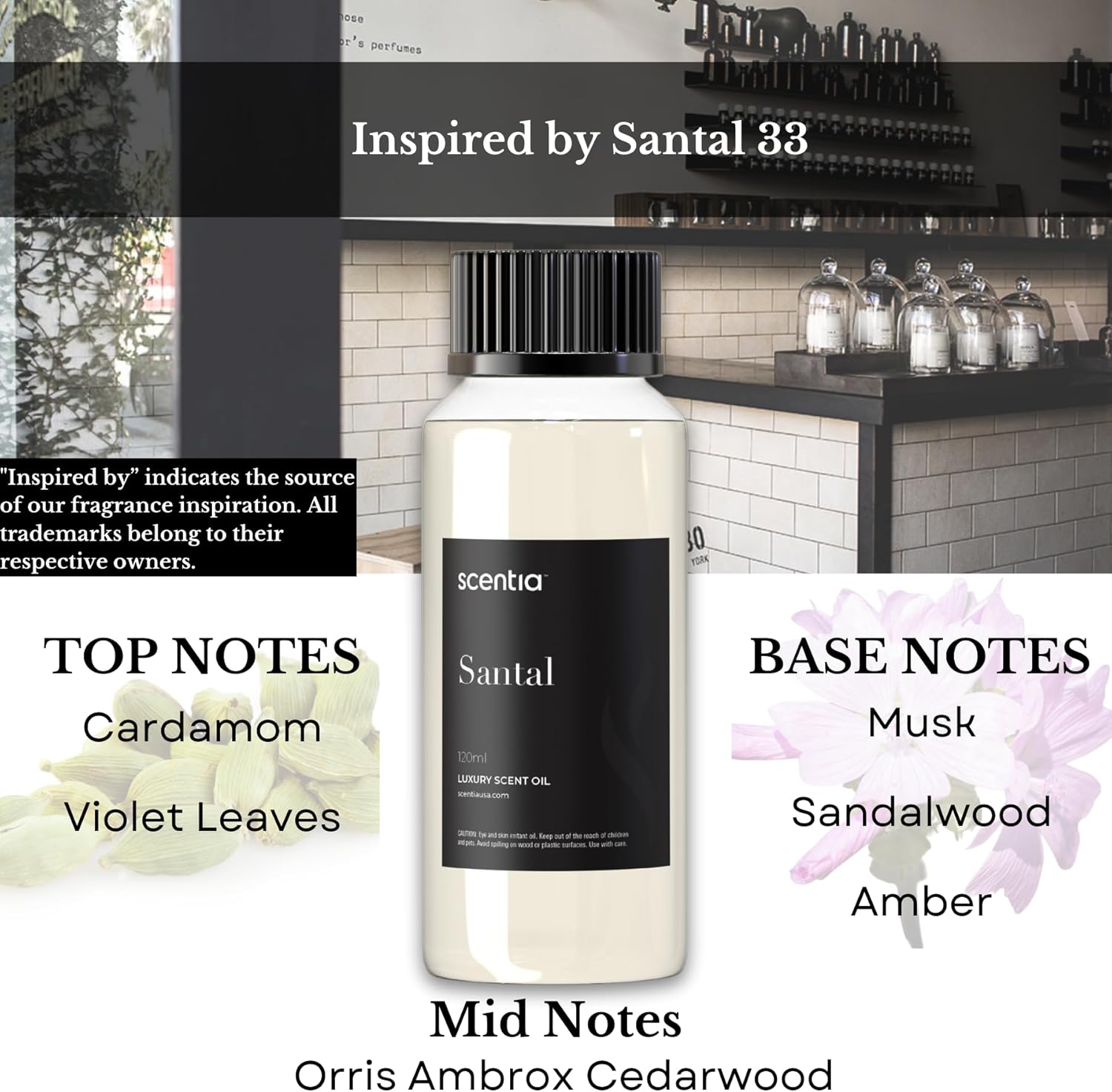 Santal Diffuser Oil 120ml Luxury Aromatherapy Fragrance