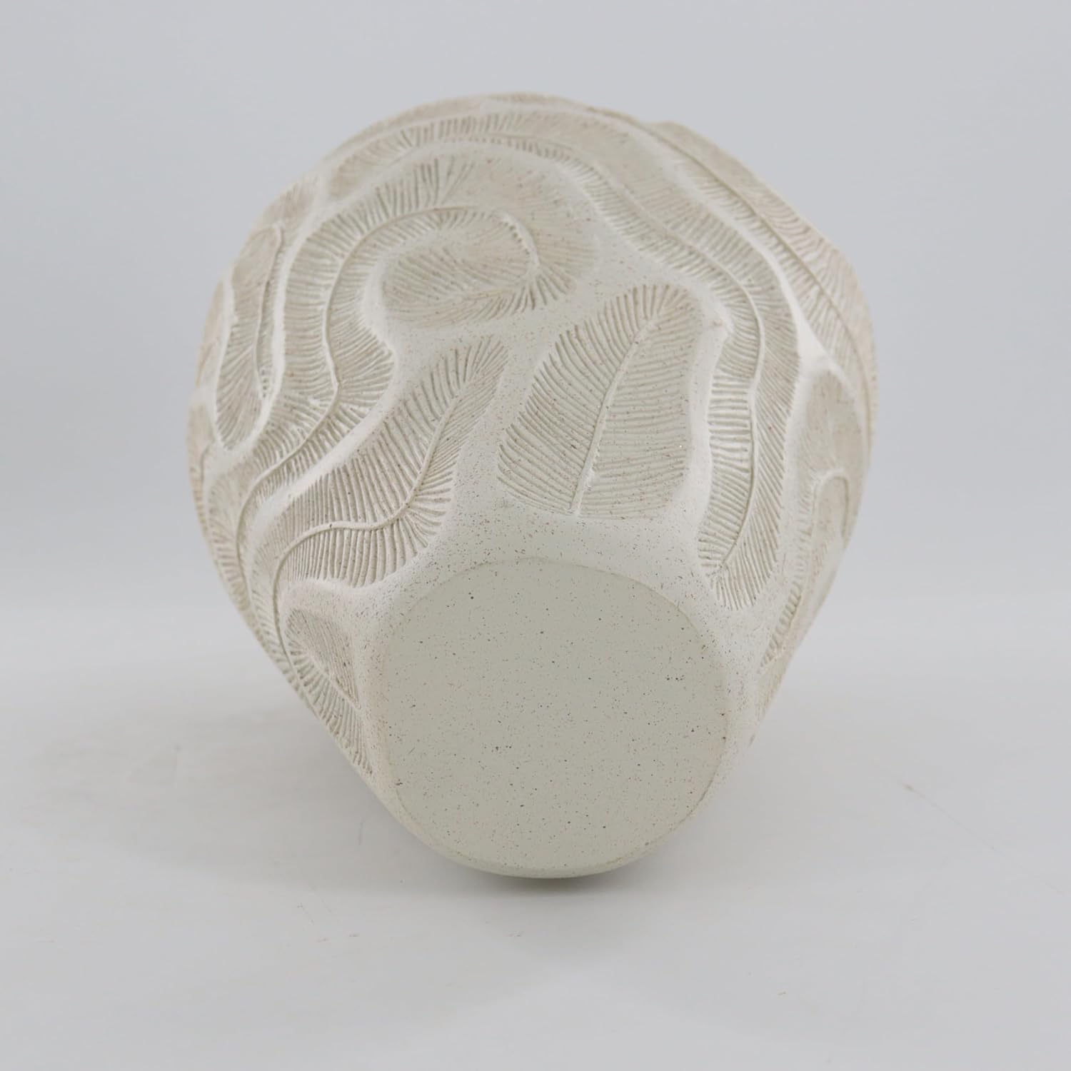 Coral Pattern Resin Art Vase with Threaded Base