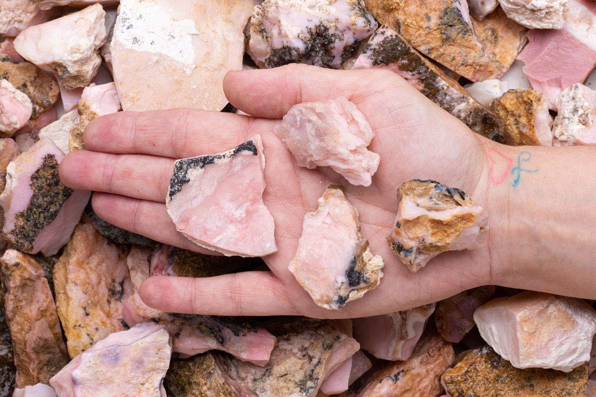 Fantasia Natural Pink Opal Rough Stones 12 lb from Peru 1