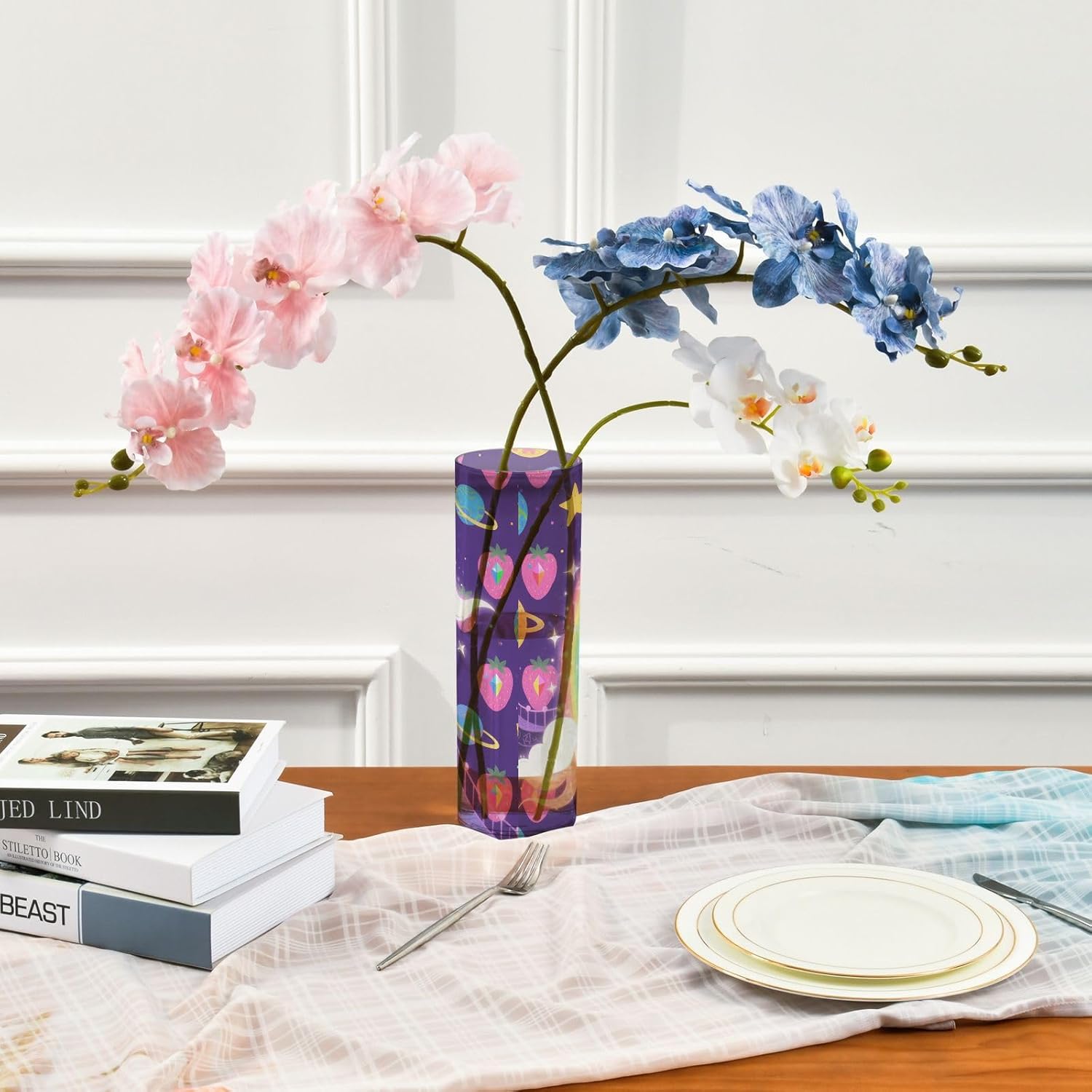 Psychedelic Rainbow Hurricane Vase 118 x 39 Inch