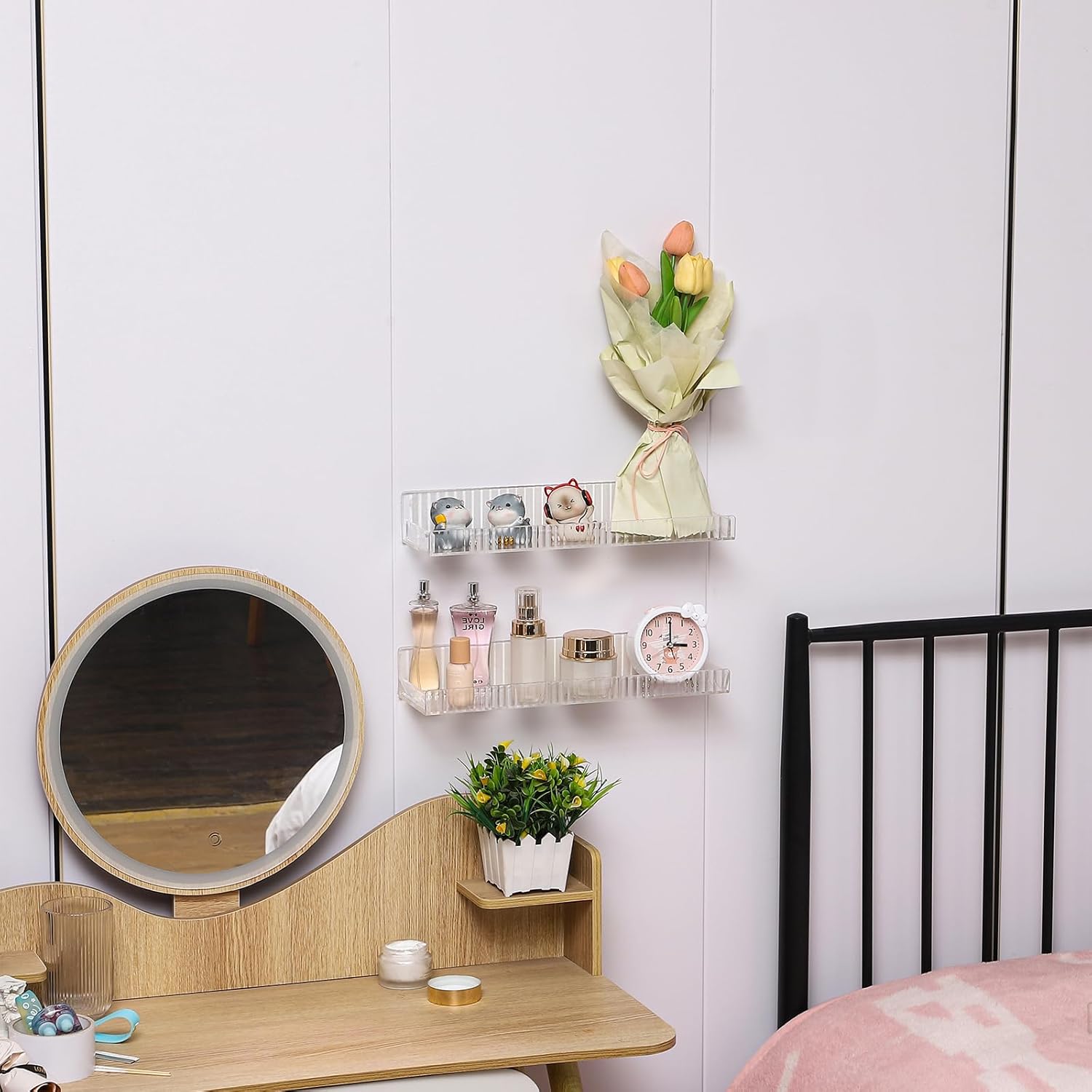 Cq Acrylic Clear Floating Shelves Set of 6