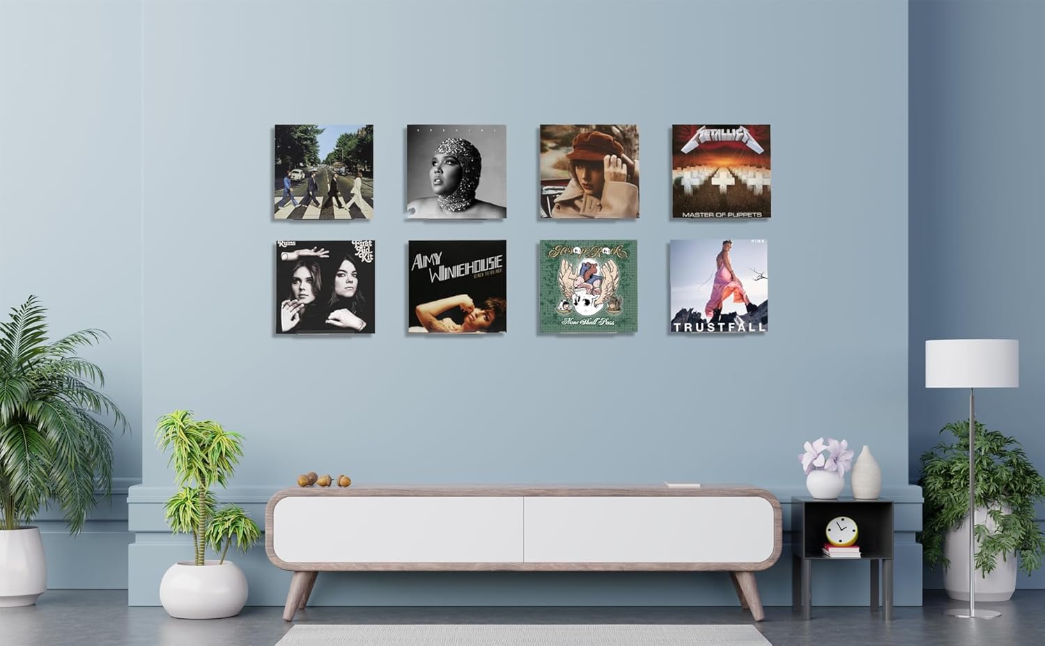 Clear Vinyl Record Wall Shelf 8 Pack 7 Inch