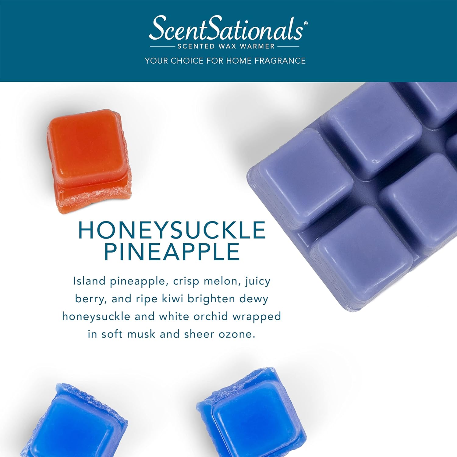 Scentsationals Wax Melts - Honeysuckle Pineapple 24-Cubes
