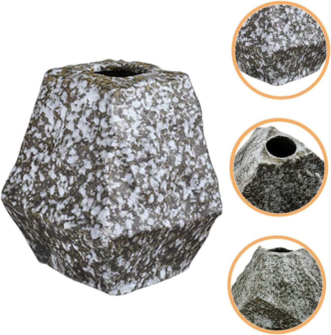 PRETYZOOM Modern Ceramic Vase Abstract Rock Design