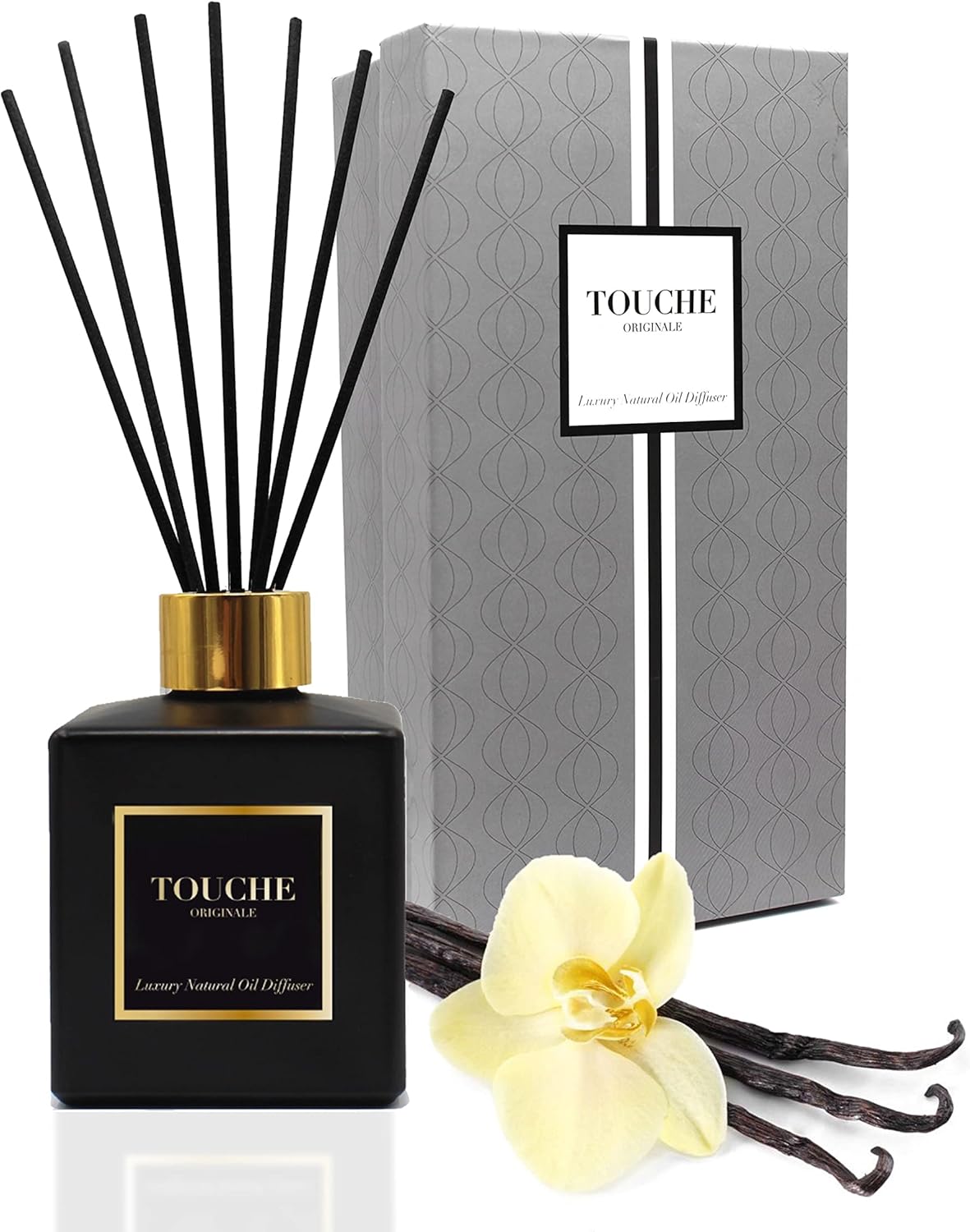 Touche Luxury Natural Reed Diffuser Vanilla Caramel 475 OZ
