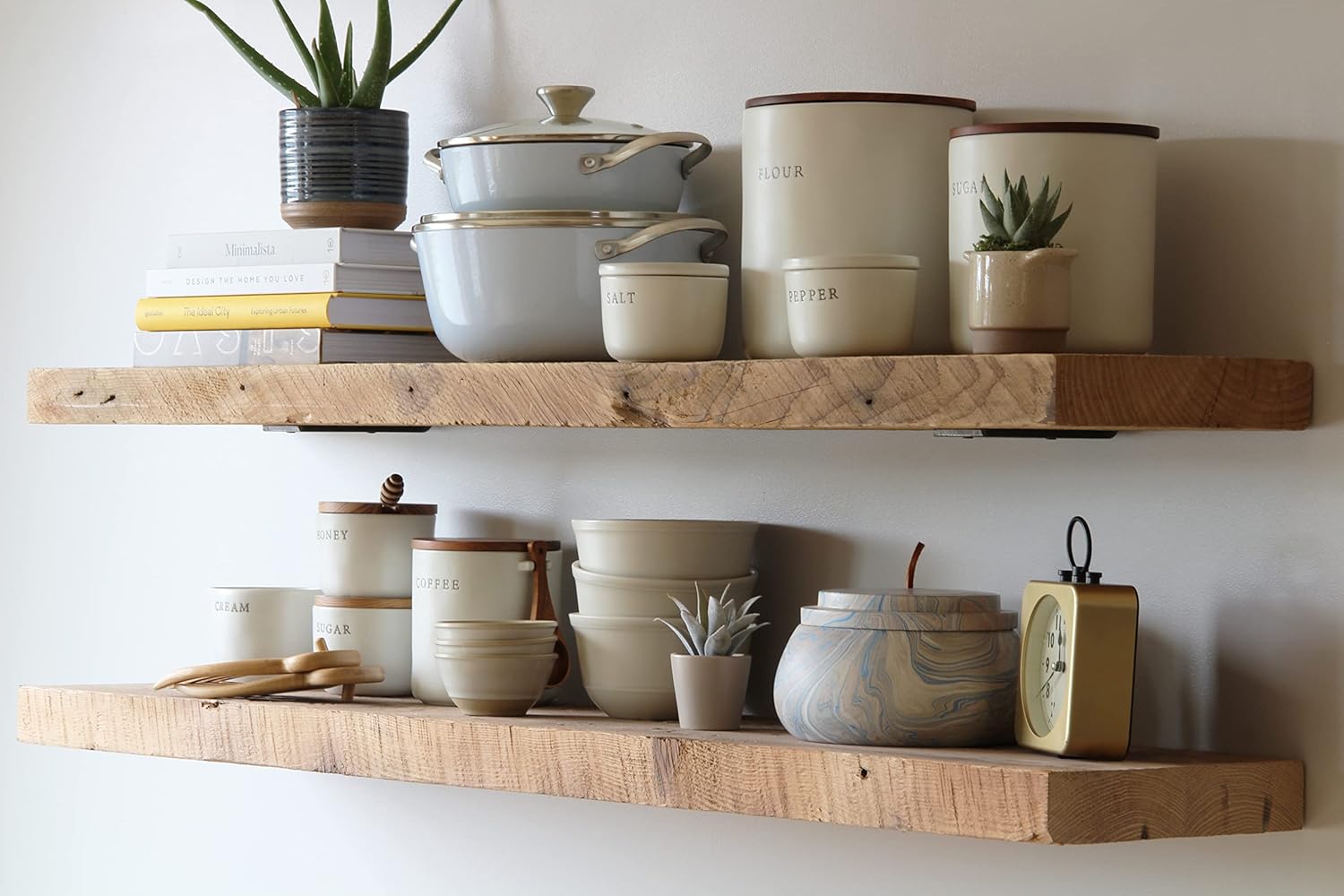 Urban Legacy Reclaimed Barn Plank Floating Shelves Set of 2