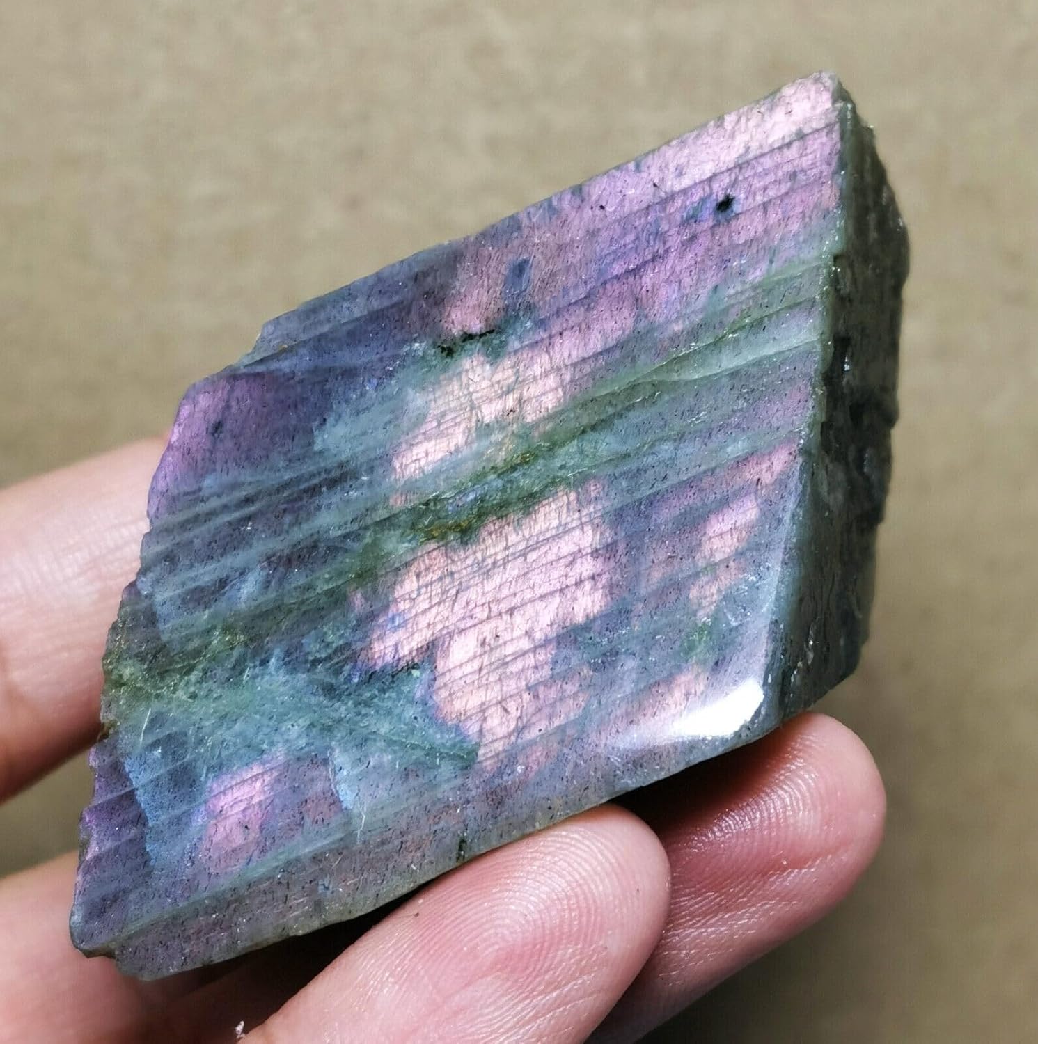 Nice Purple Flash Labradorite Slab Reiki Stone L4009