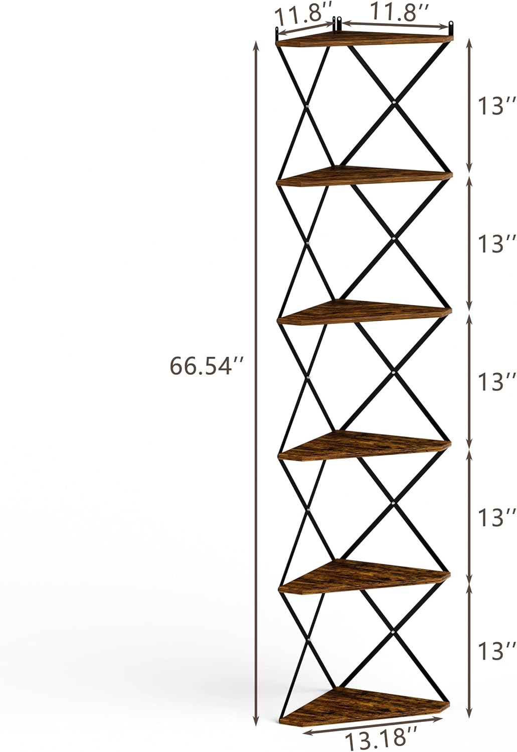 IRCPEN 6 Tier Wall Mounted Corner Shelf Stand