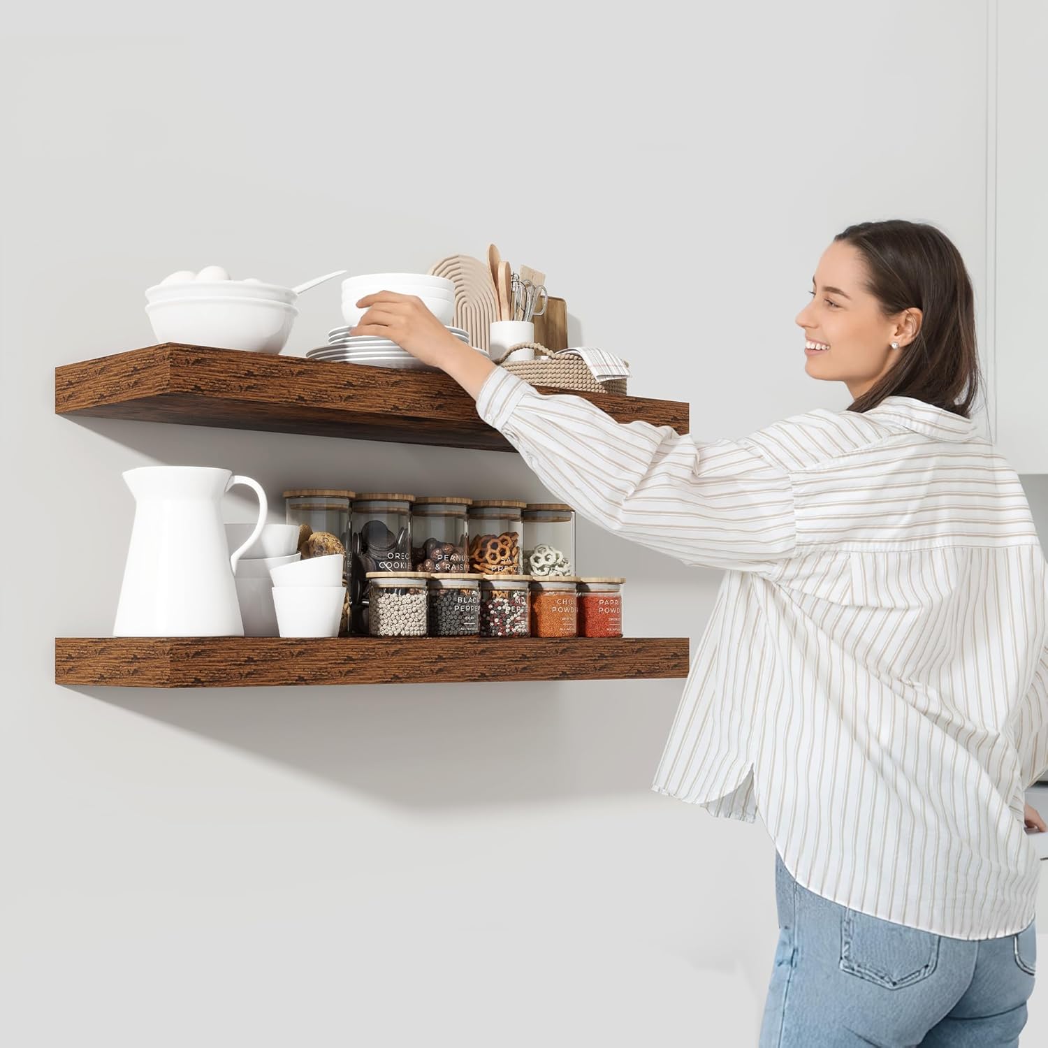 48 Inch Floating Shelves for Wall Storage and Display